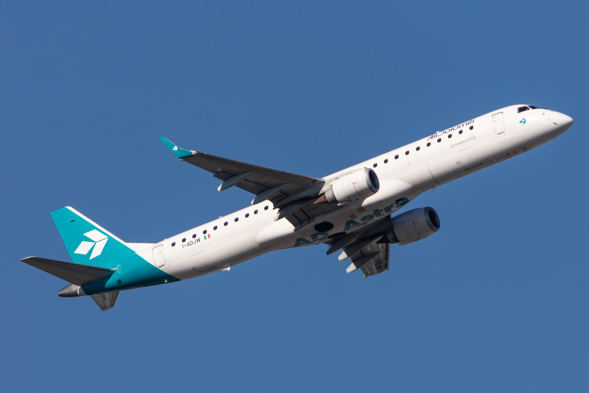 Frankfurt Airport: Air Dolomiti (EN / DLA) |  Embraer E195LR E195 | I-ADJW | MSN 19000297