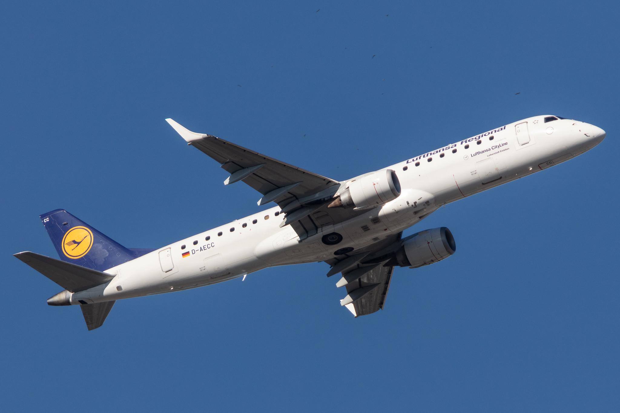 Frankfurt Airport: Lufthansa (LH / DLH) | Operator: Lufthansa CityLine |  Embraer E190LR E190 | D-AECC | MSN 19000333
