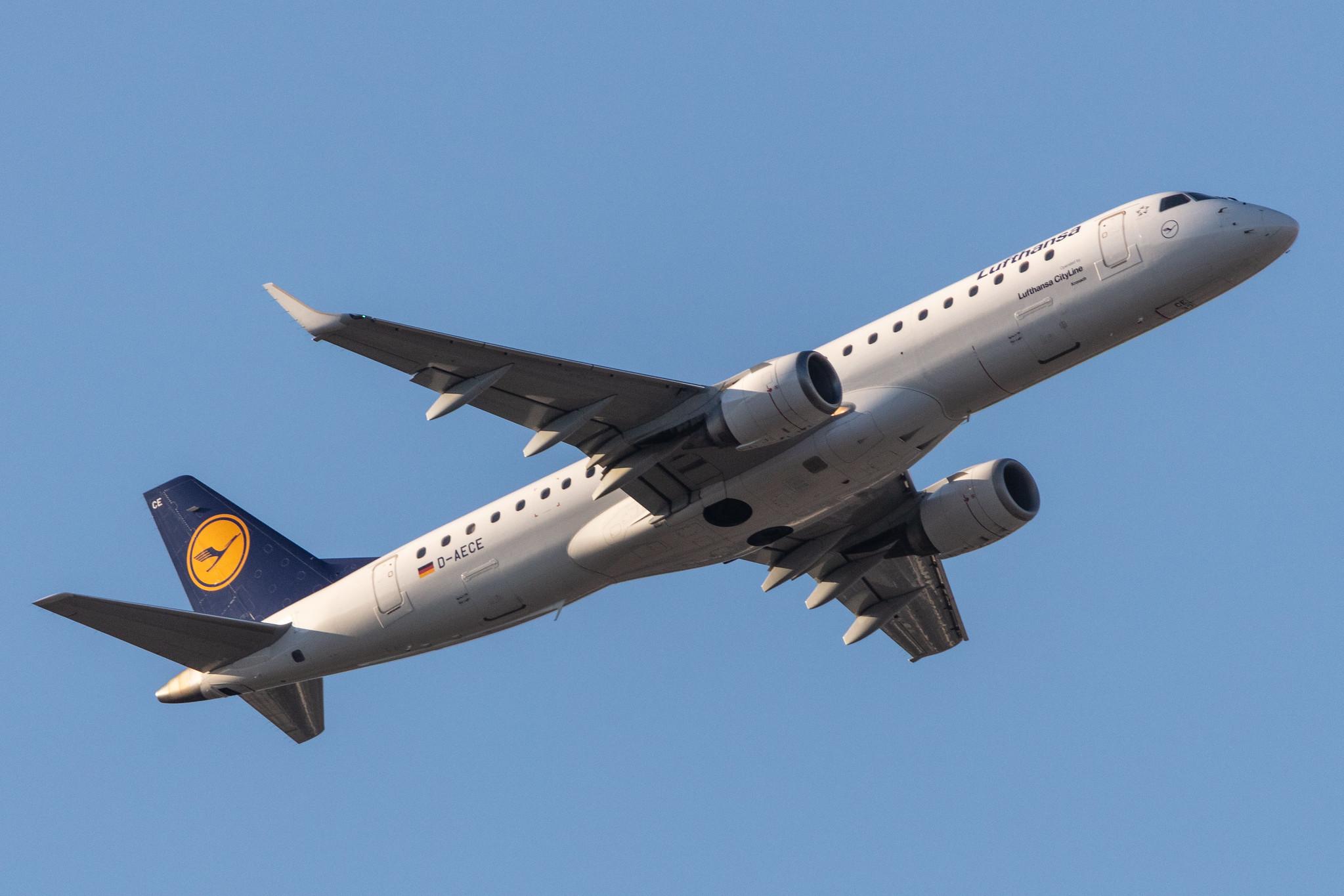 Frankfurt Airport: Lufthansa (LH / DLH) | Operator: Lufthansa CityLine |  Embraer E190LR E190 | D-AECE | MSN 19000341