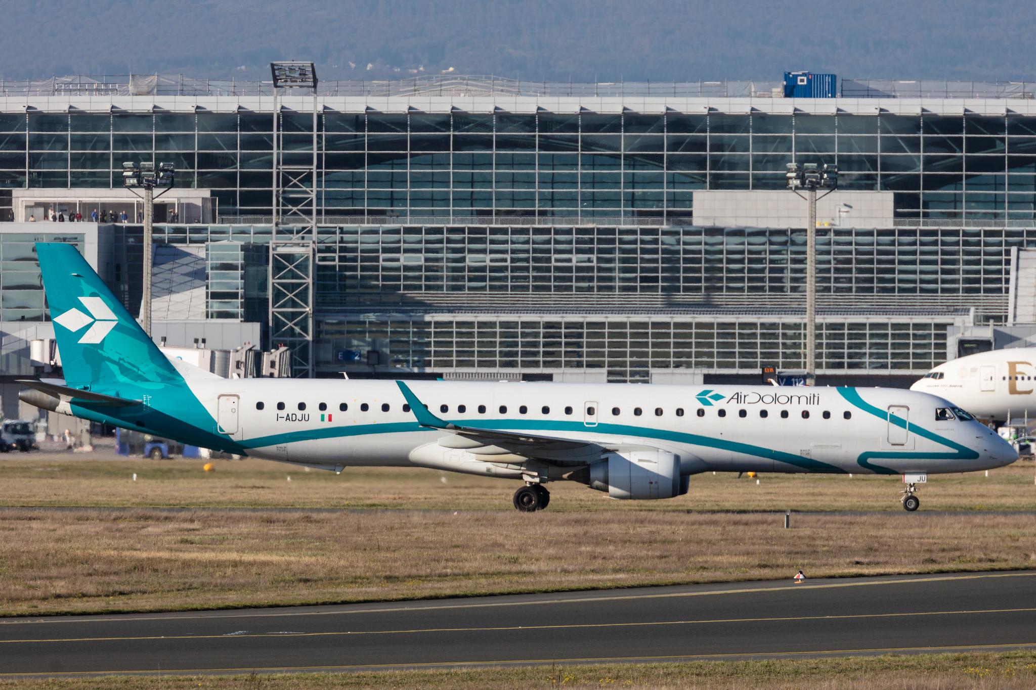 Frankfurt Airport: Air Dolomiti (EN / DLA) |  Embraer E195LR E195 | I-ADJU | MSN 19000290
