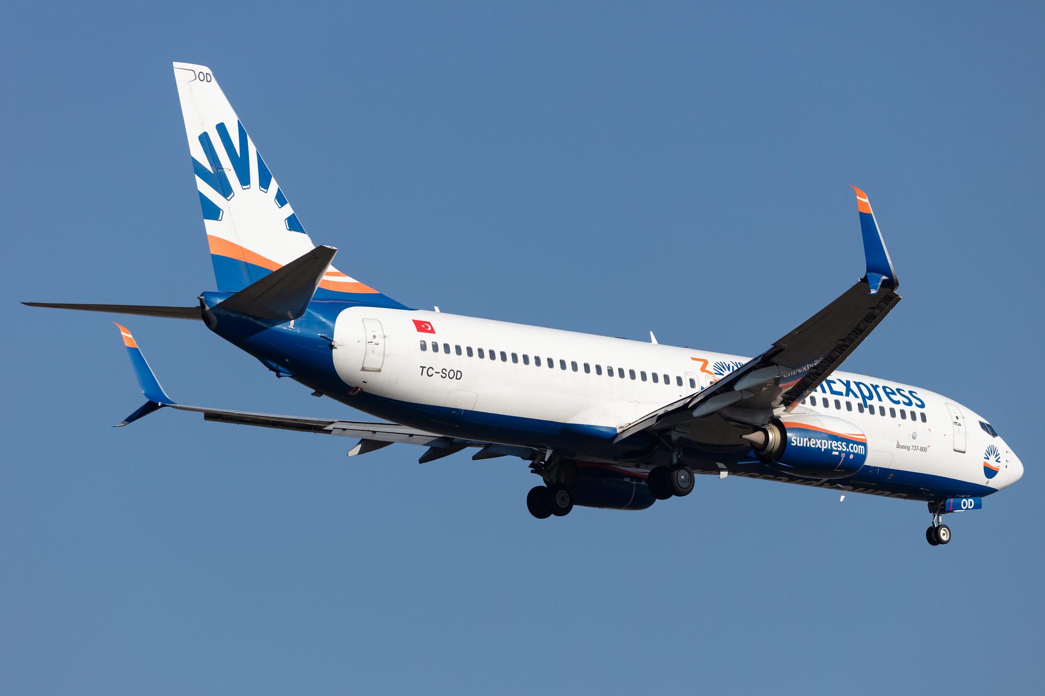 Frankfurt Airport: SunExpress (XQ / SXS) |  Boeing 737-8HC B738 | TC-SOD | MSN 61176