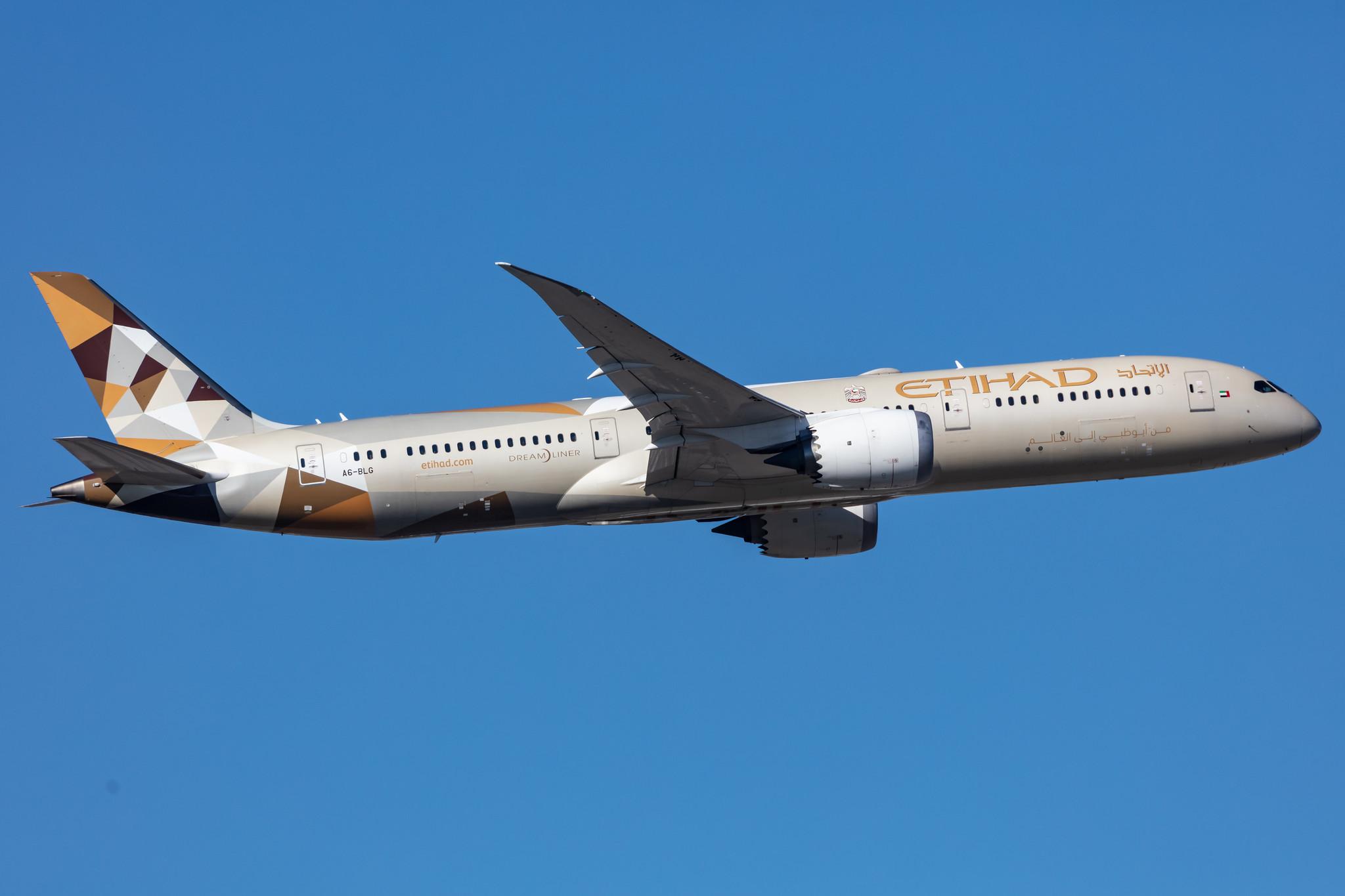 Frankfurt Airport: Etihad Airways (EY / ETD) |  Boeing 787-9 Dreamliner B789 | A6-BLG | MSN 39652