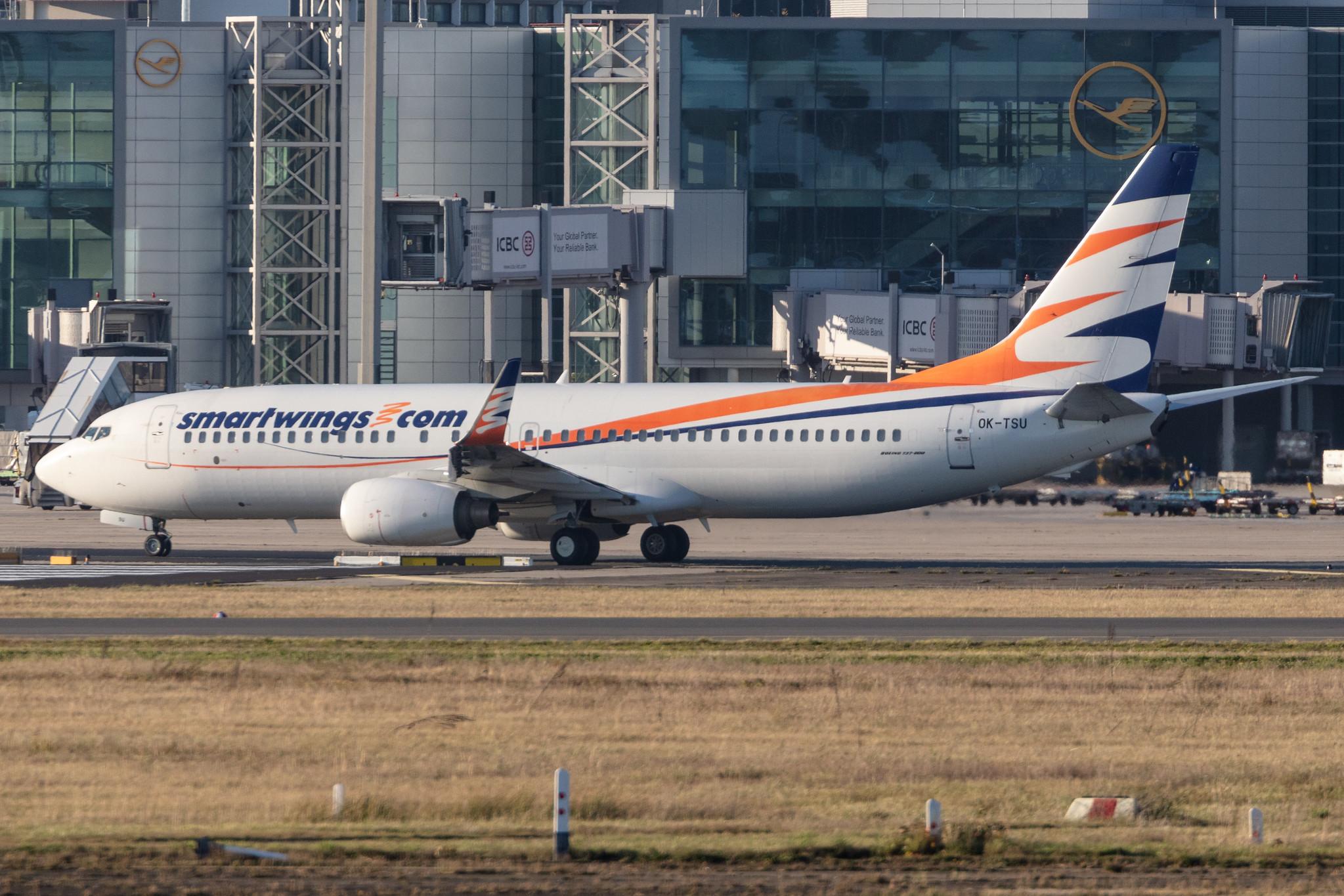Frankfurt Airport: Smartwings (QS / TVS) |  Boeing 737-8FZ B738 | OK-TSU | MSN 31717