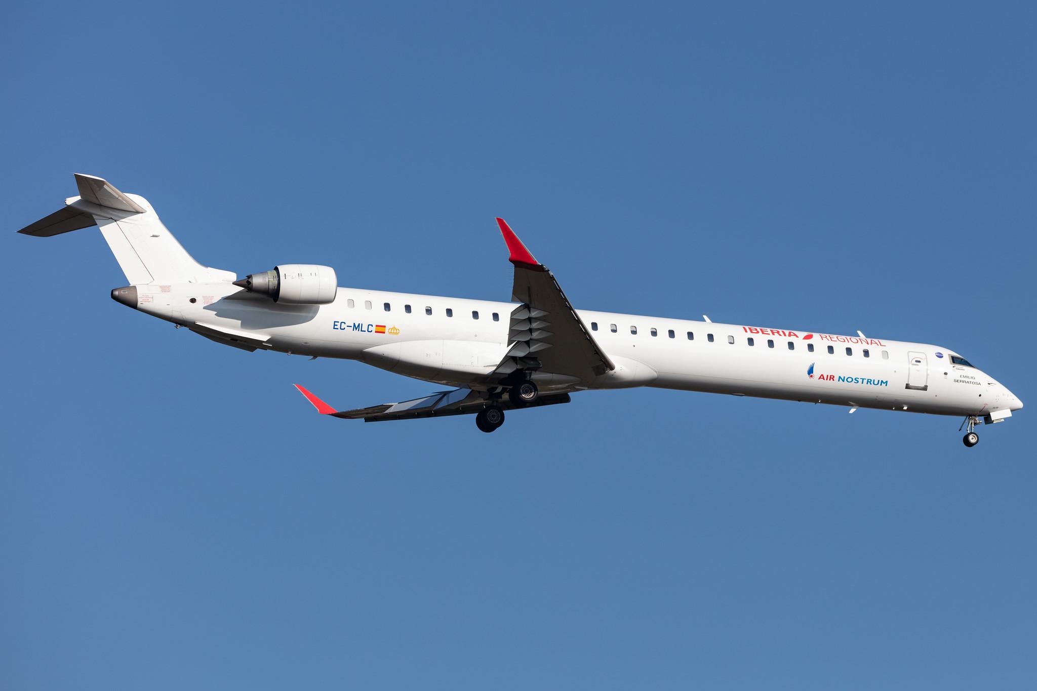 Frankfurt Airport: Iberia Regional (IB / IBE) | Operator: Air Nostrum |  Mitsubishi CRJ-1000 CRJX | EC-MLC | MSN 19048