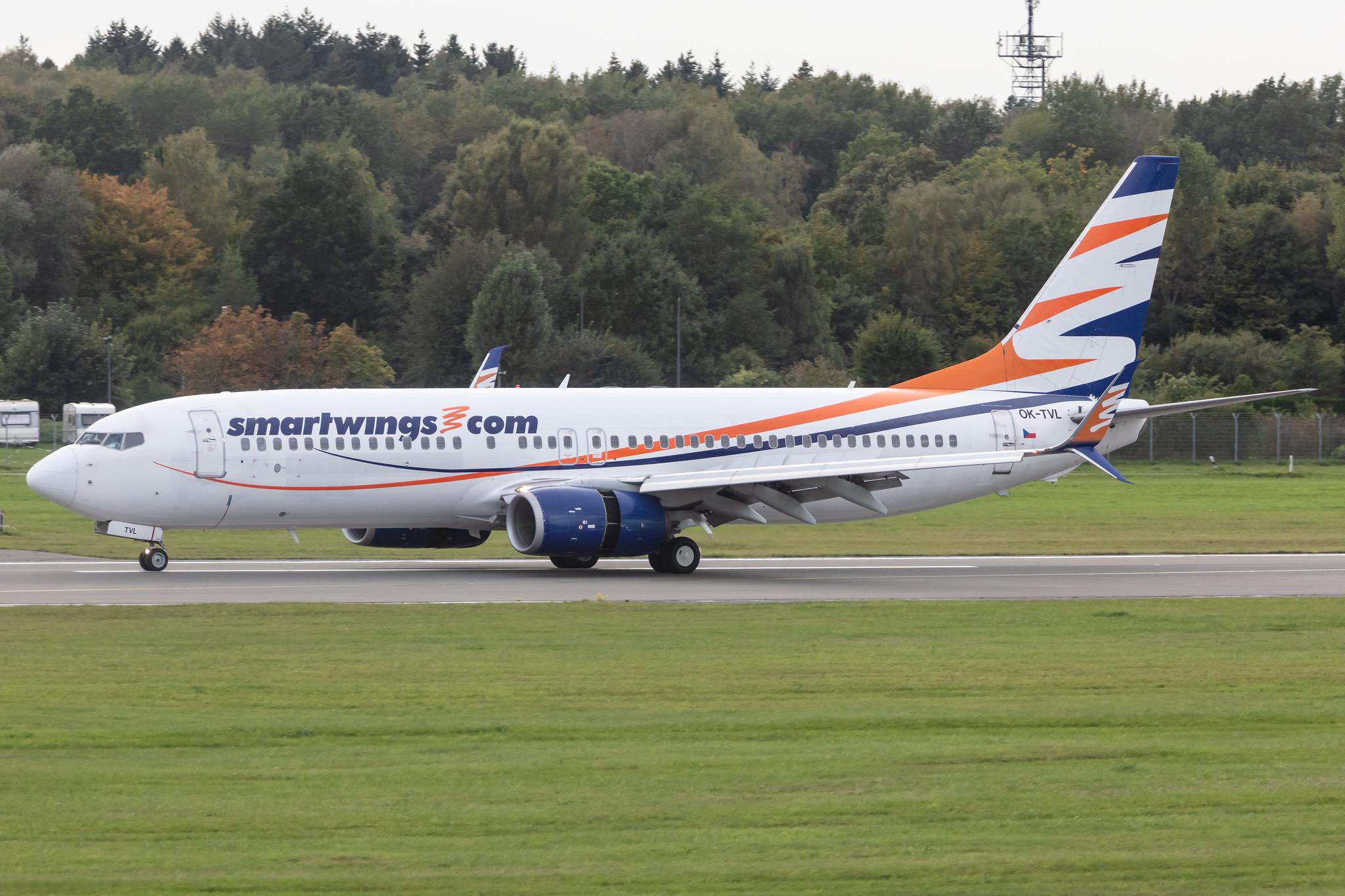 Hamburg Airport: Smartwings (QS / TVS) |  Boeing 737-8FN B738 | OK-TVL | MSN 37076