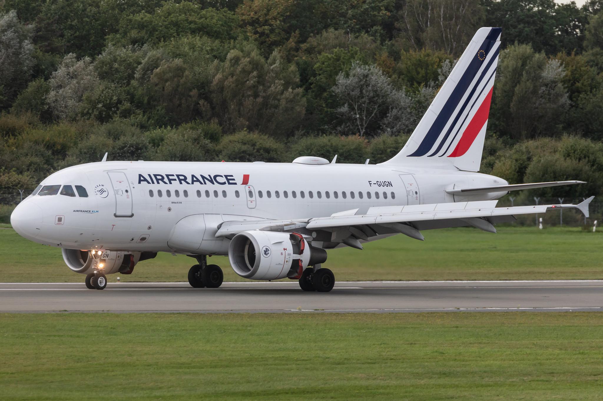 Hamburg Airport: Air France (AF / AFR) |  Airbus A318-111 A318 | F-GUGN | MSN 2918