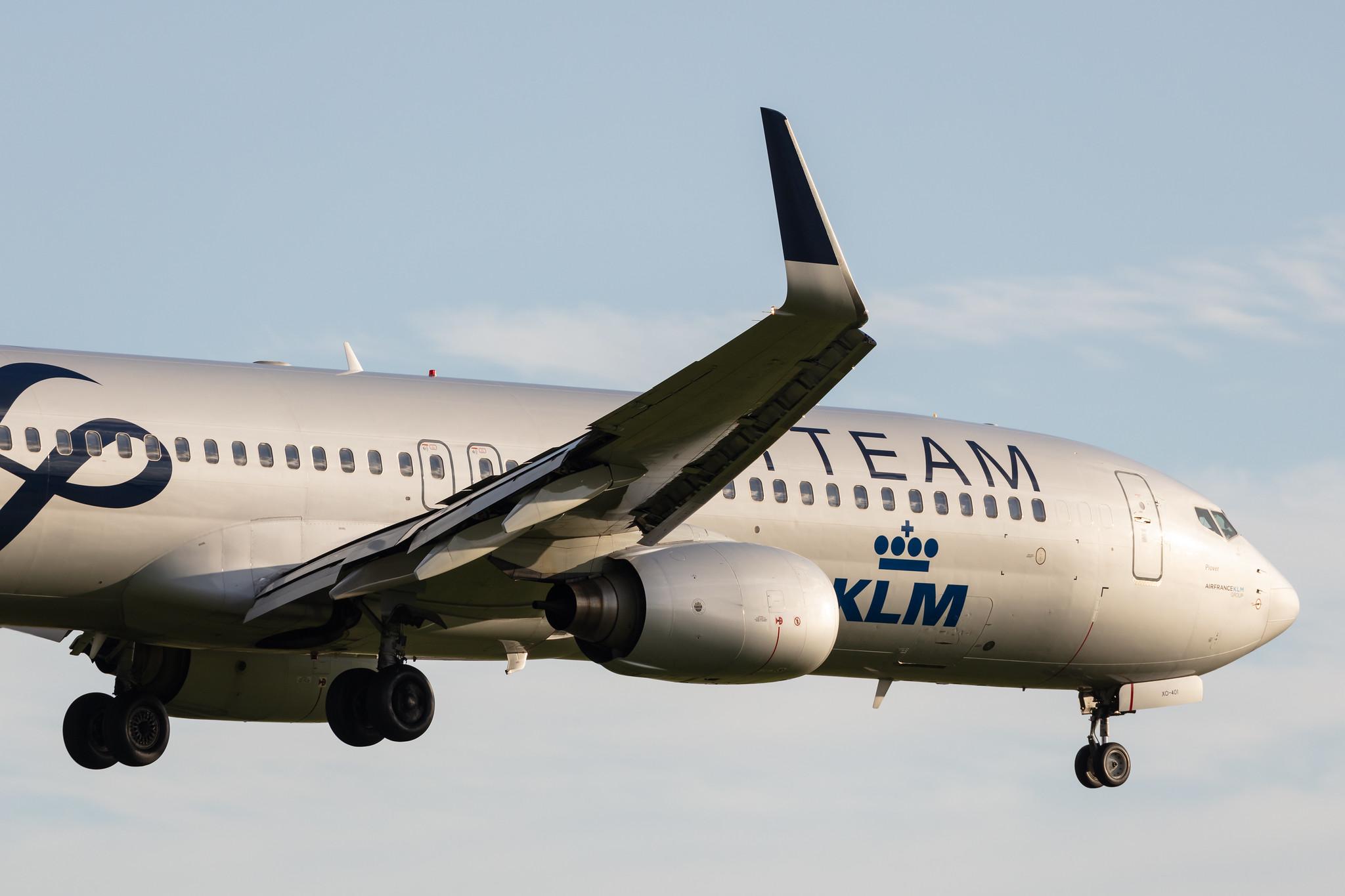 Hamburg Airport: KLM (KL / KLM) |  Livery: SkyTeam Livery |  Boeing 737-9K2 B739 | PH-BXO | MSN 29599