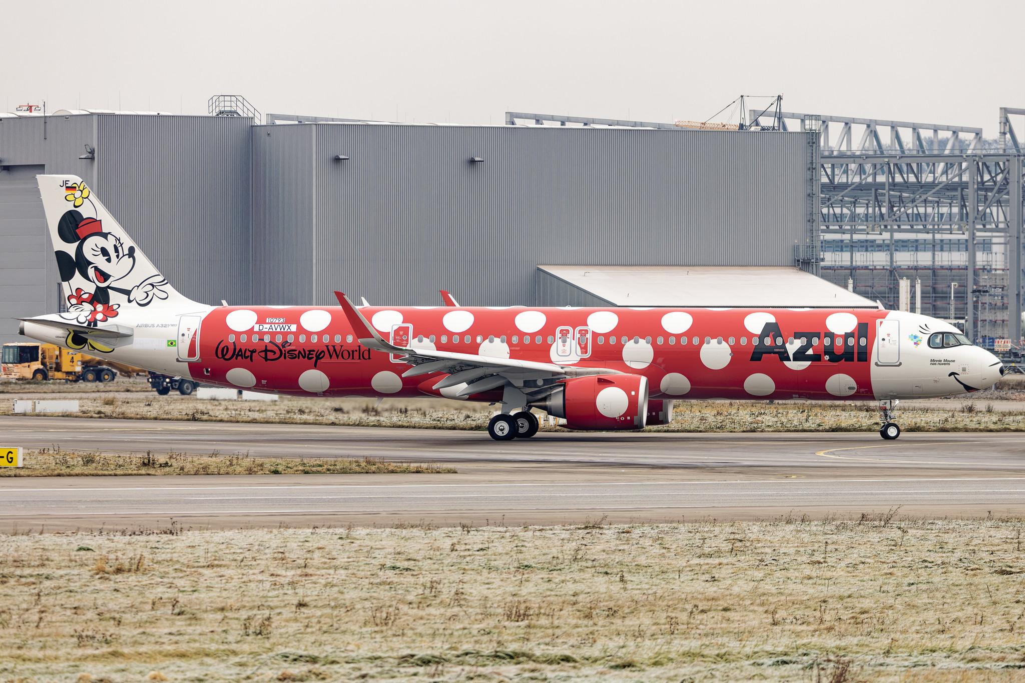 Hamburg Finkenwerder: Azul Linhas Aéreas Brasileiras  (AD / AZU) | Livery: Minnie Mouse - Walt Disney World | Airbus A321-251NX A21N | D-AVWX (PR-YJF) | MSN 10793