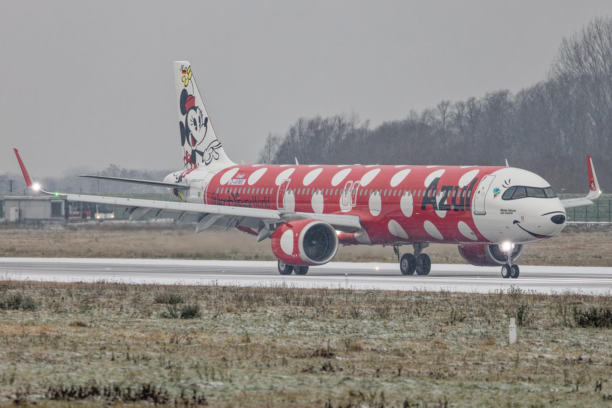 Hamburg Finkenwerder: Azul Linhas Aéreas Brasileiras  (AD / AZU) | Livery: Minnie Mouse - Walt Disney World | Airbus A321-251NX A21N | D-AVWX (PR-YJF) | MSN 10793