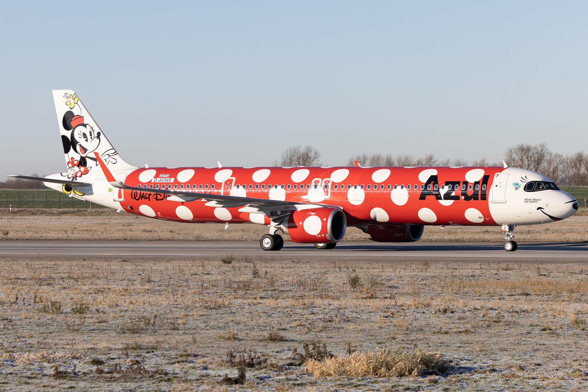 Hamburg Finkenwerder: Azul Linhas Aéreas Brasileiras  (AD / AZU) | Livery: Minnie Mouse - Walt Disney World | Airbus A321-251NX A21N | D-AVWX (PR-YJF) | MSN 10793