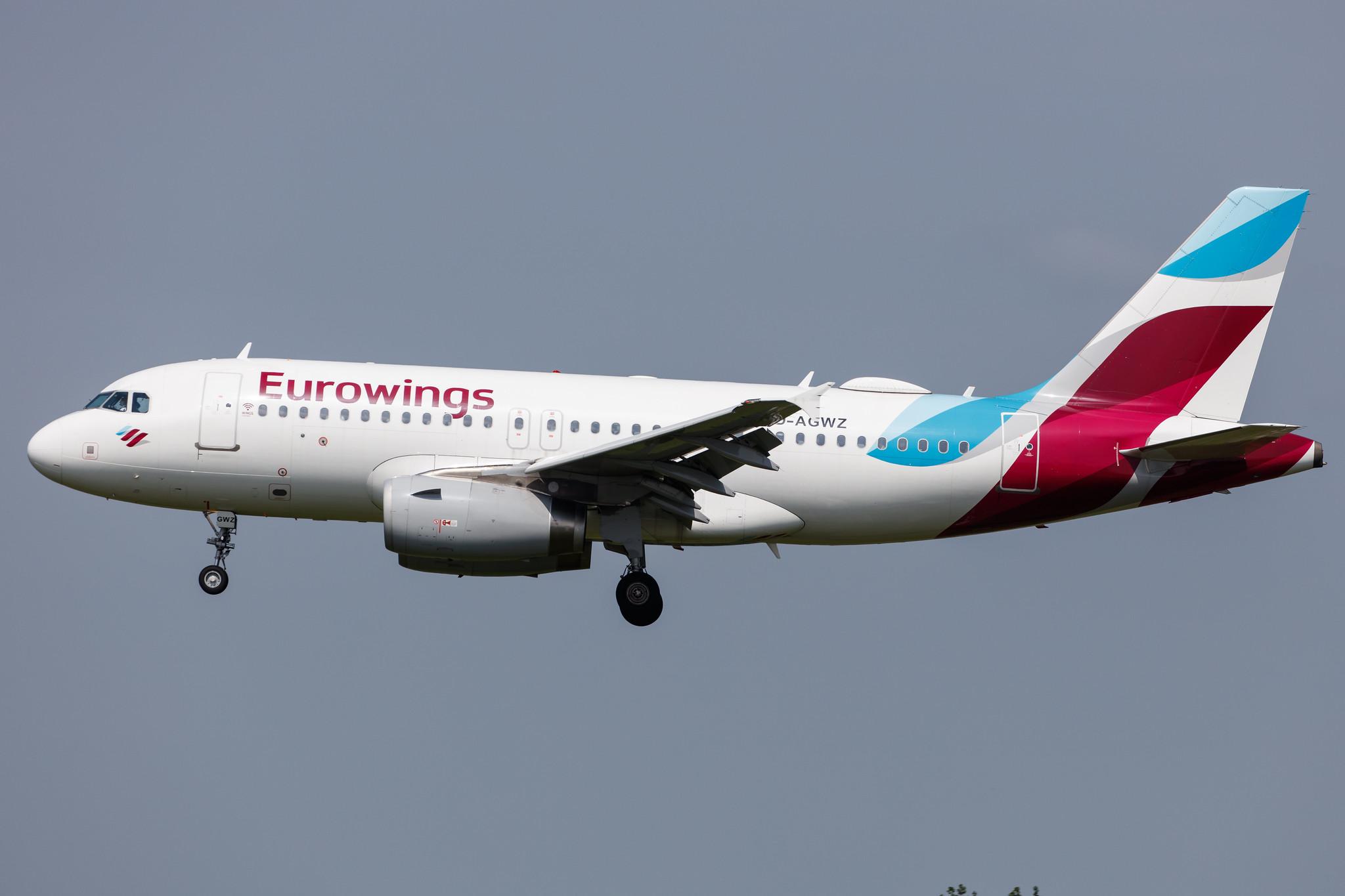 Hamburg Airport: Eurowings (EW / EWG) |  Airbus A319-132 A319 | D-AGWZ | MSN 5978