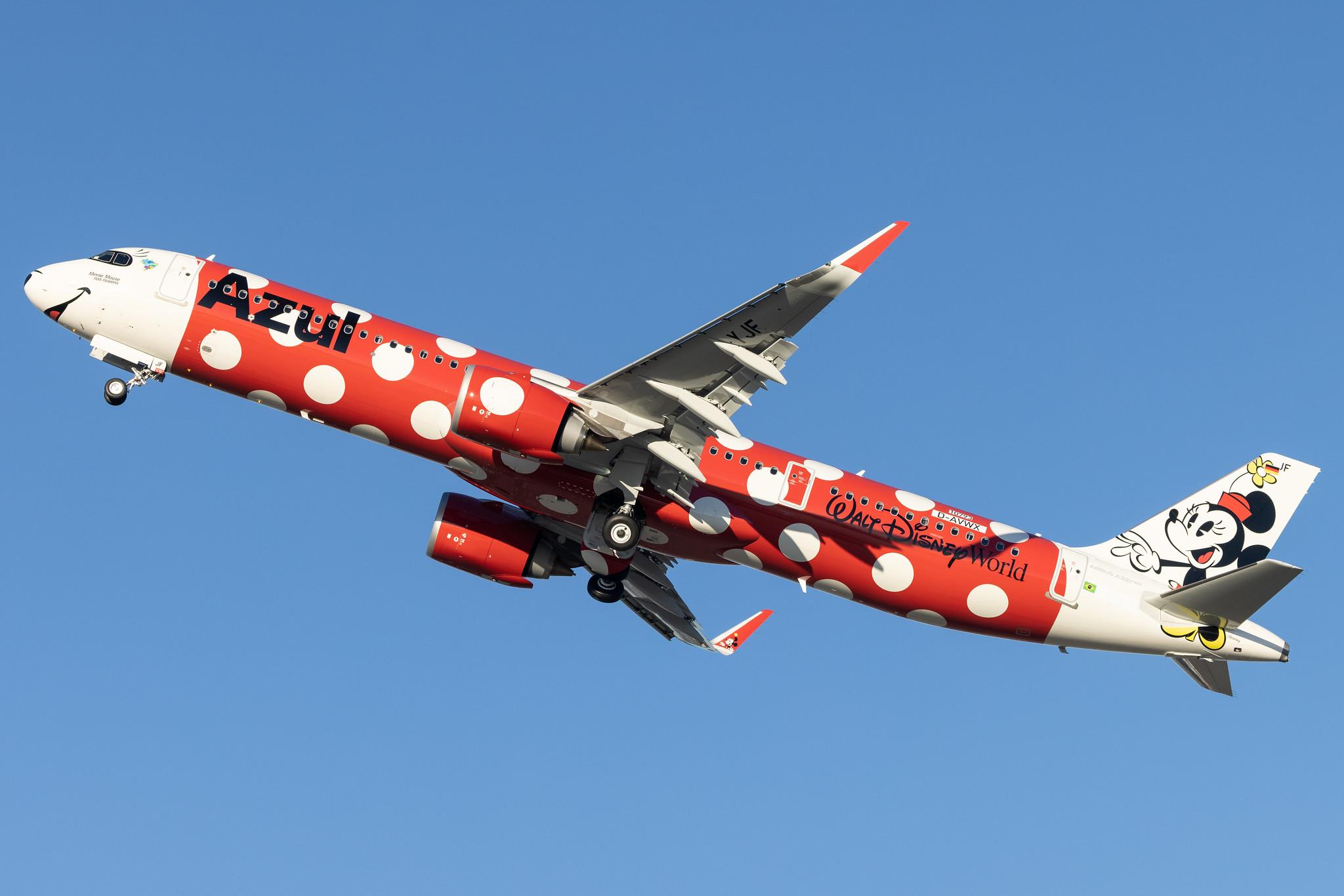 Hamburg Finkenwerder: Azul Linhas Aéreas Brasileiras  (AD / AZU) | Livery: Minnie Mouse - Walt Disney World | Airbus A321-251NX A21N | D-AVWX (PR-YJF) | MSN 10793