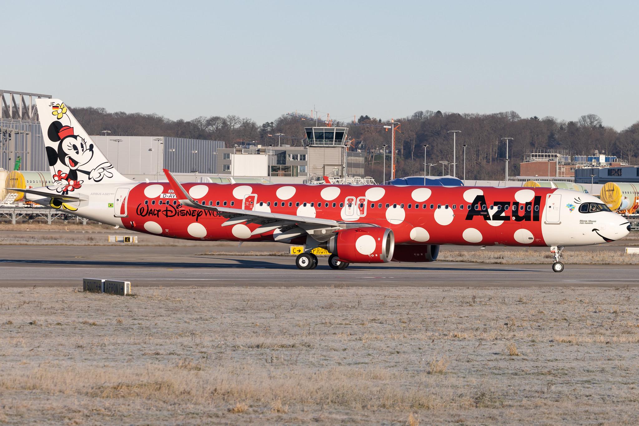 Hamburg Finkenwerder: Azul Linhas Aéreas Brasileiras  (AD / AZU) | Livery: Minnie Mouse - Walt Disney World | Airbus A321-251NX A21N | D-AVWX (PR-YJF) | MSN 10793
