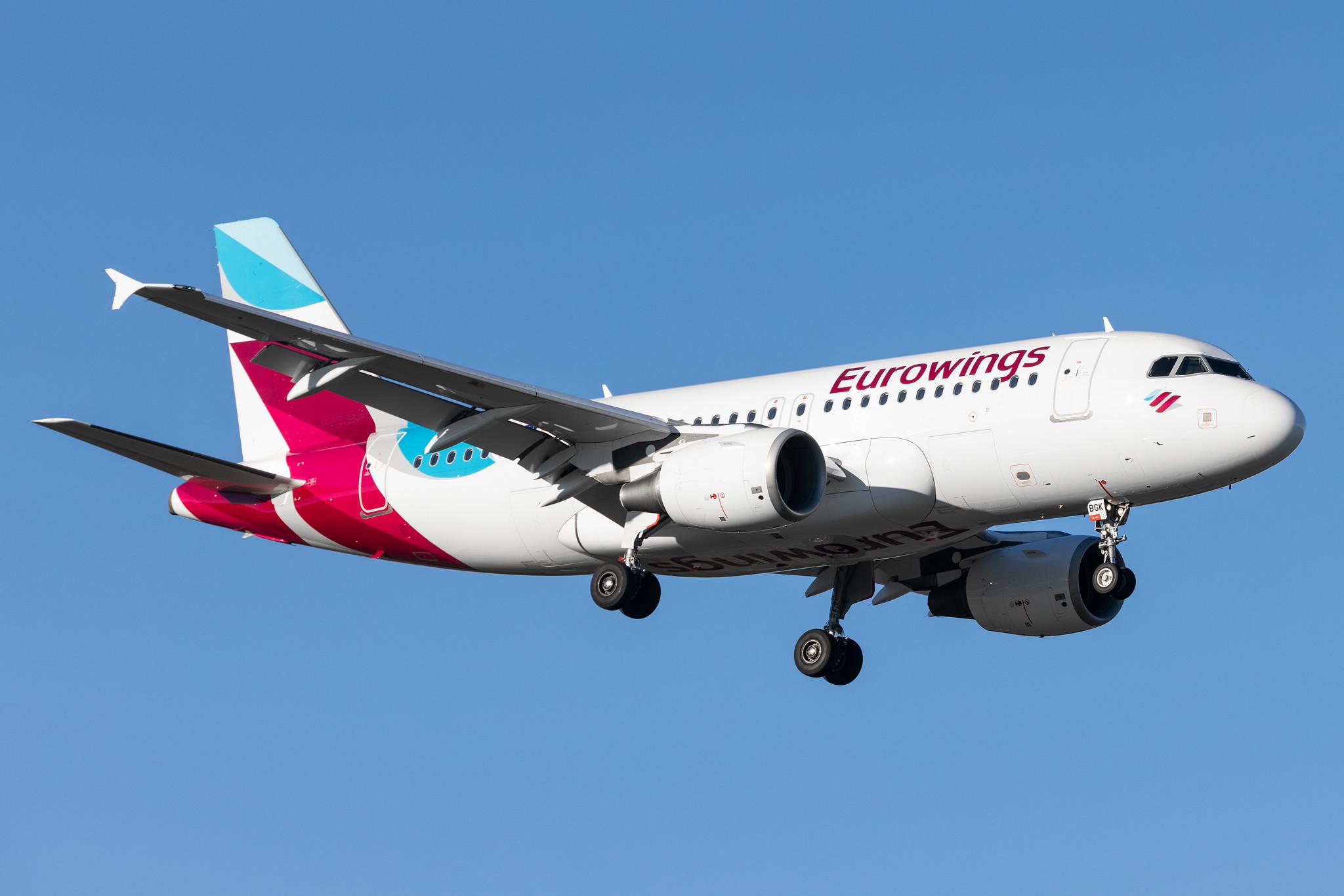 Hamburg Airport: Eurowings (EW / EWG) |  Airbus A319-112 A319 | D-ABGK | MSN 3447