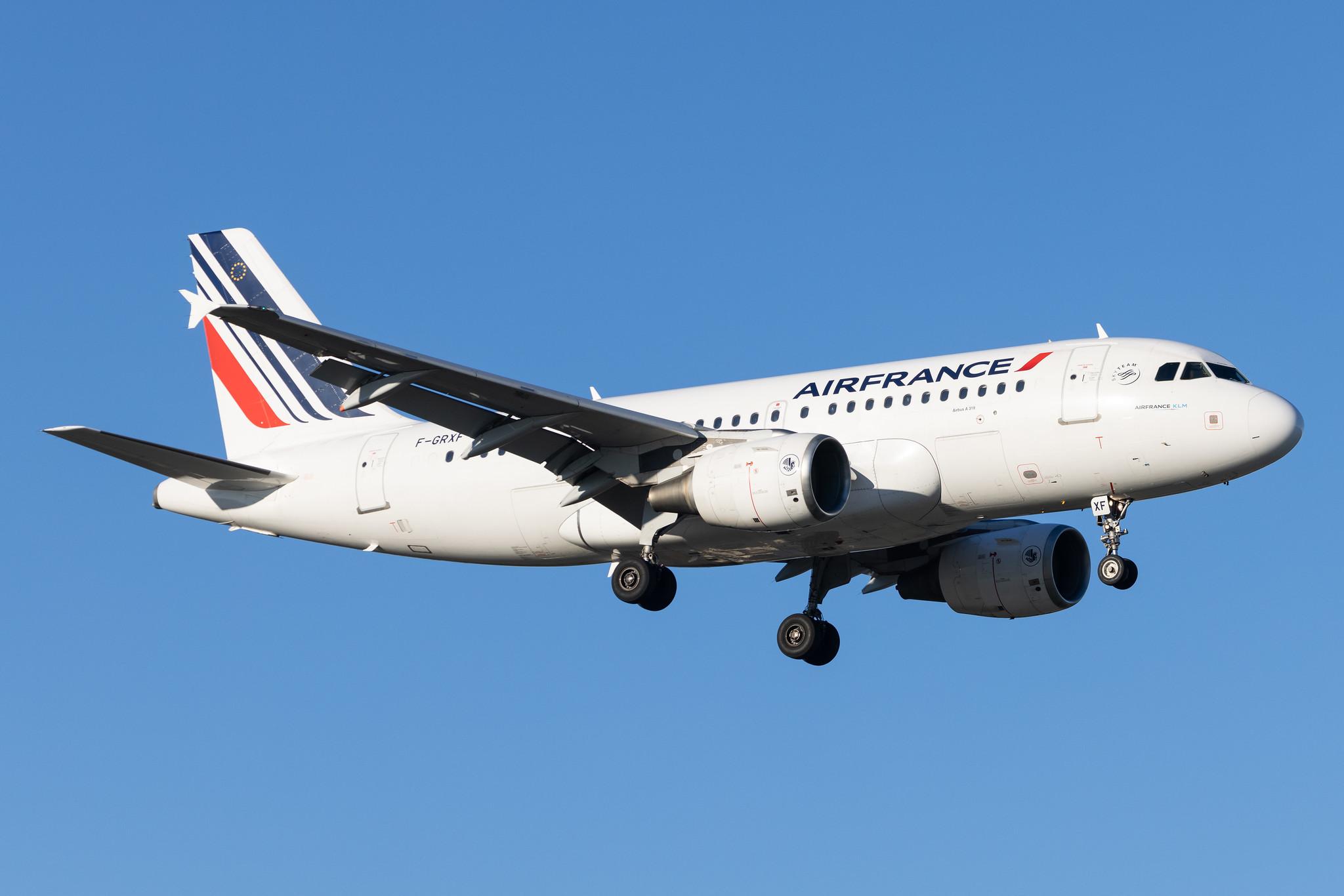 Hamburg Airport: Air France (AF / AFR) |  Airbus A319-111 A319 | F-GRXF | MSN 1938