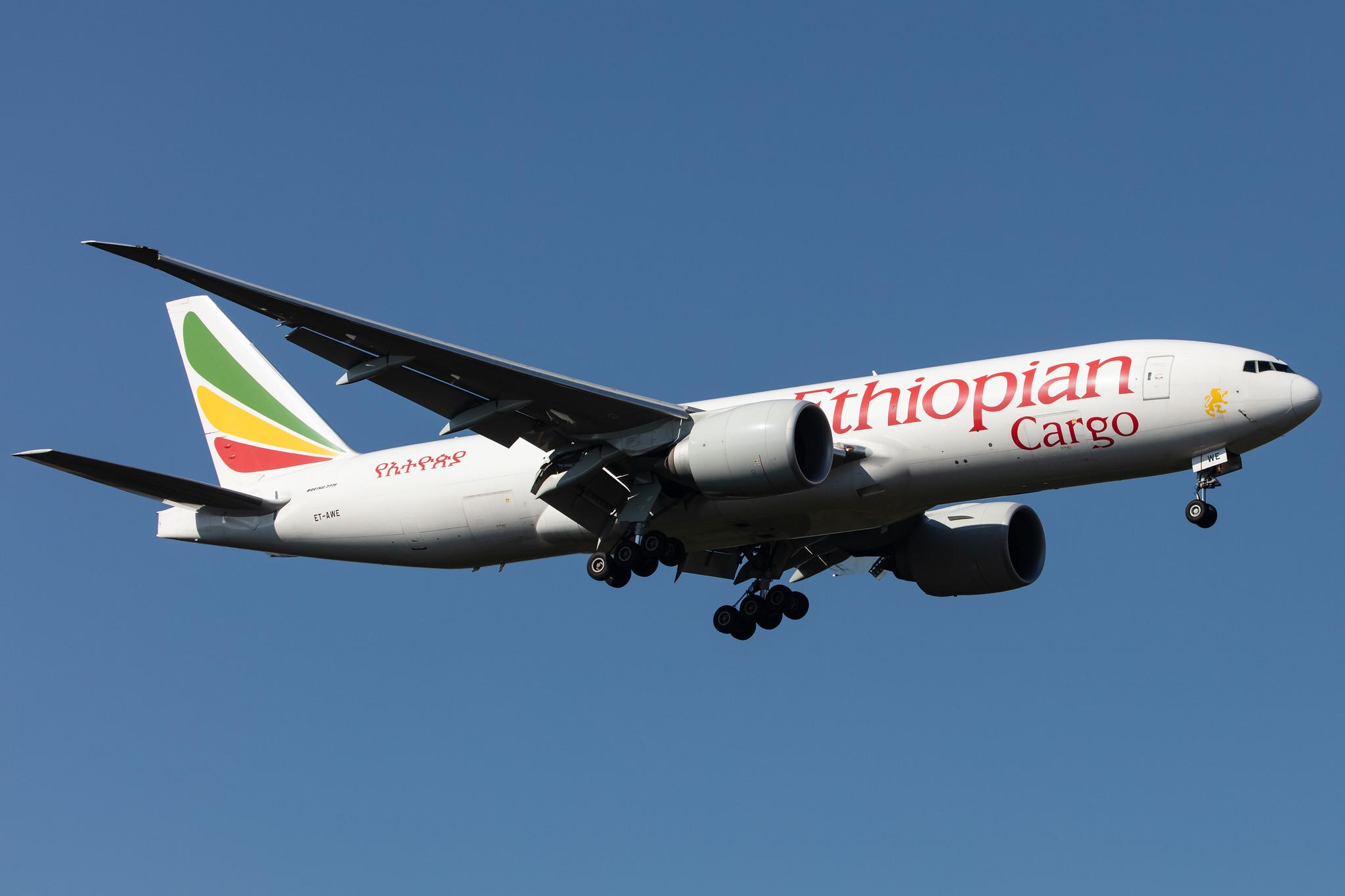 Frankfurt Airport: Ethiopian Cargo (ET / ETH) | Operator: Ethiopian Airlines |  Boeing 777-F B77L | ET-AWE | MSN 65477