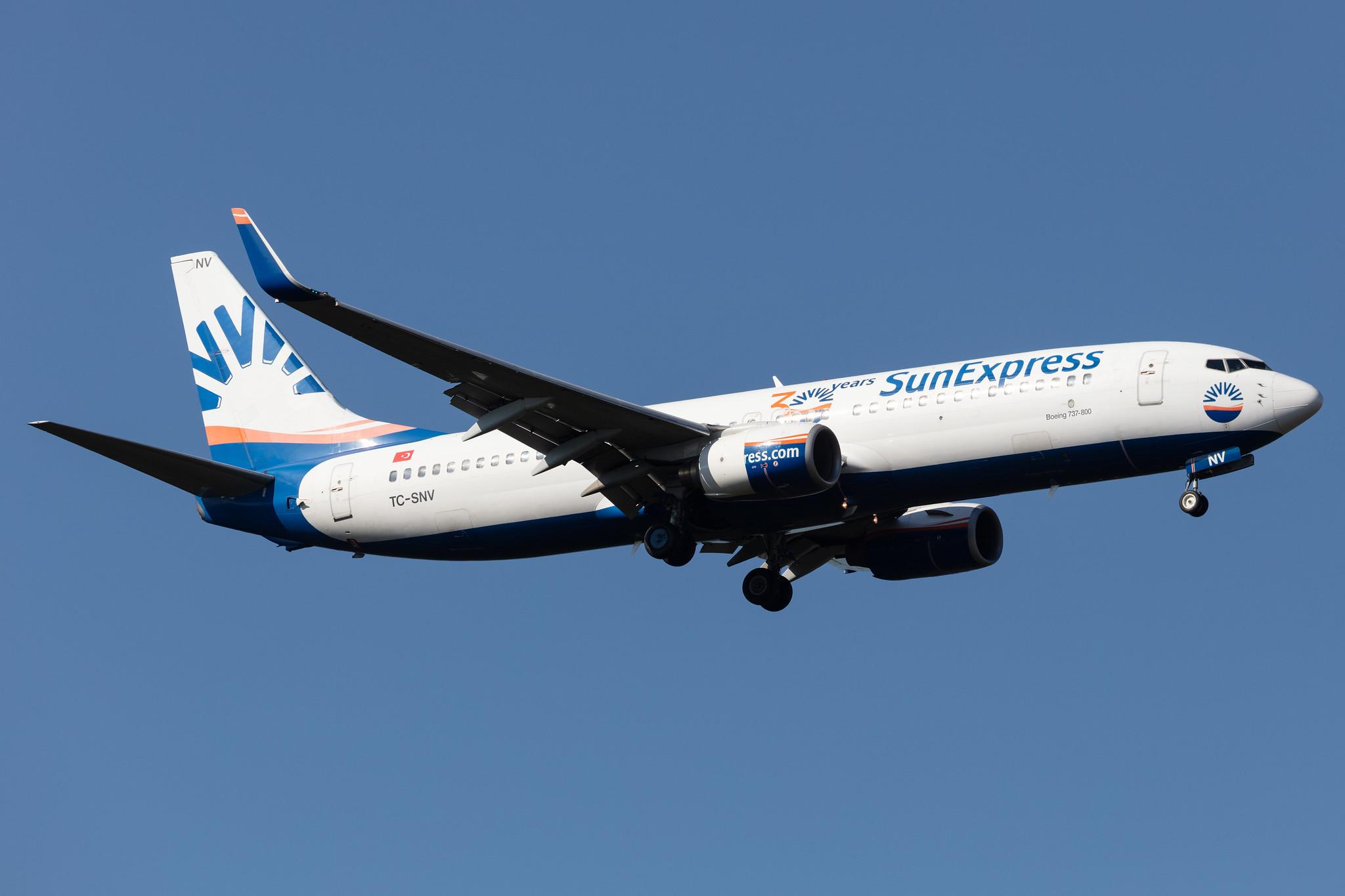 Frankfurt Airport: SunExpress (XQ / SXS) |  Boeing 737-86J B738 | TC-SNV | MSN 28072