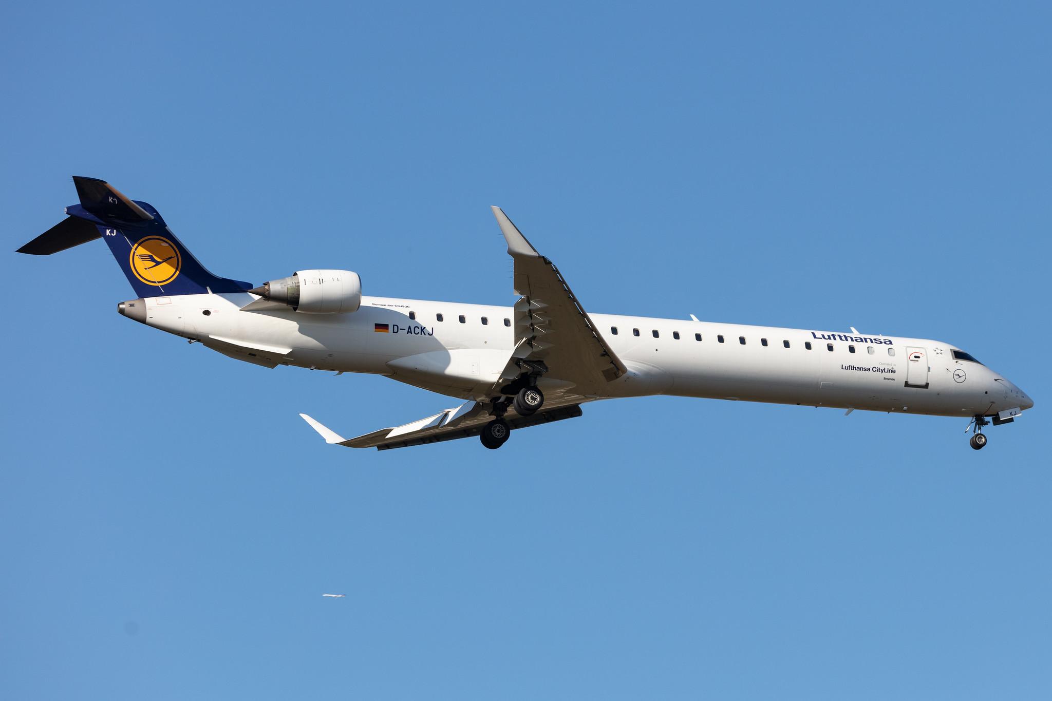 Frankfurt Airport: Lufthansa (LH / DLH) | Operator: Lufthansa CityLine |  Mitsubishi CRJ-900LR CRJ9 | D-ACKJ | MSN 15089