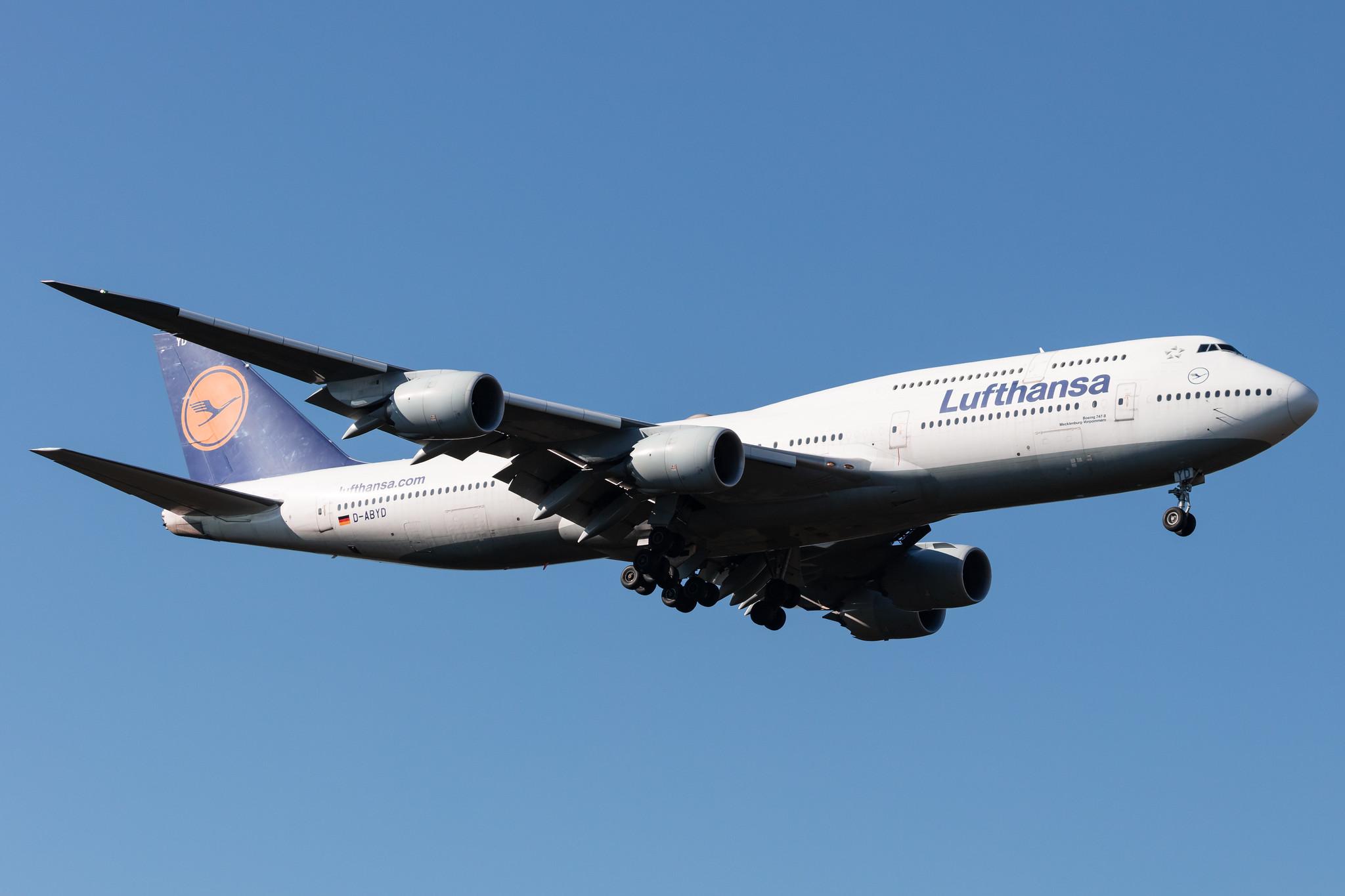 Frankfurt Airport: Lufthansa (LH / DLH) |  Boeing 747-830 B748 | D-ABYD | MSN 37829