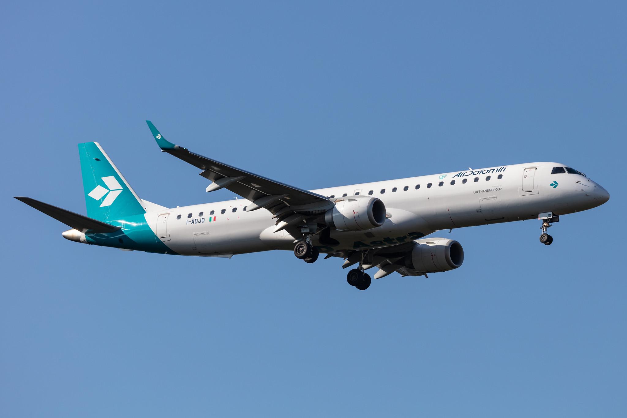 Frankfurt Airport: Air Dolomiti (EN / DLA) |  Embraer E195LR E195 | I-ADJO | MSN 19000280