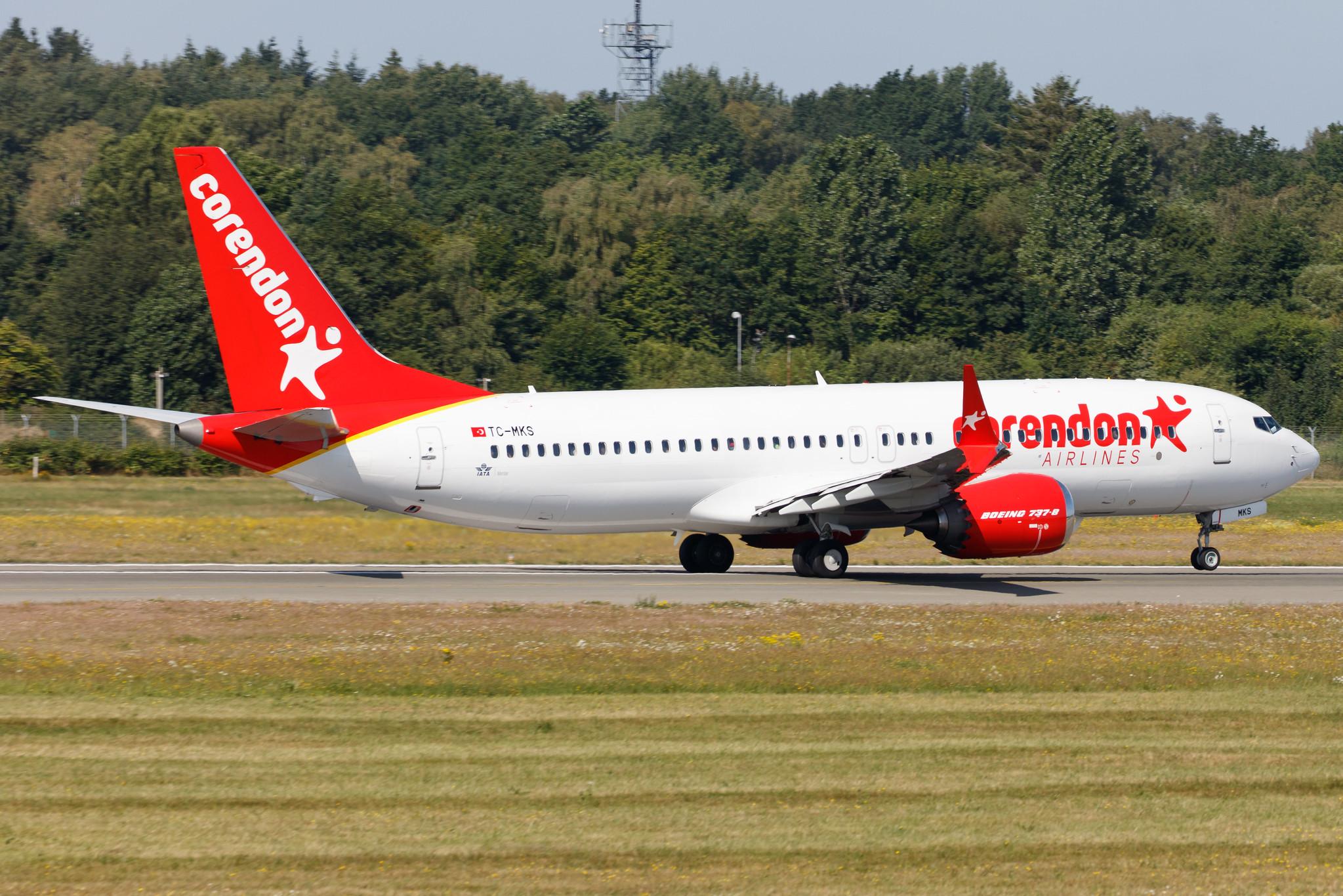 Hamburg Airport: Corendon Airlines (XC / CAI) |  Boeing 737 MAX 8 B38M | TC-MKS | MSN 64936