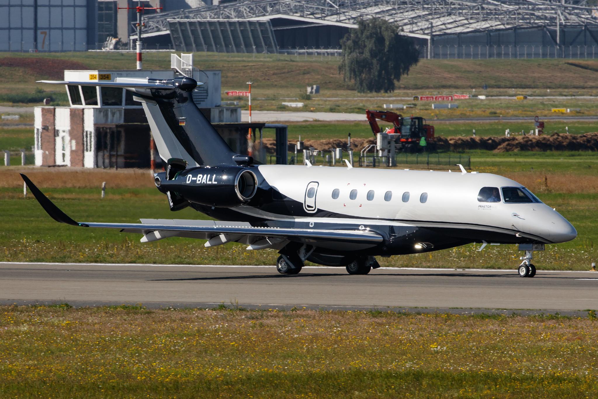 Hamburg Airport: Air Hamburg (/ AHO) |  Embraer Praetor 600 E550 | D-BALL | MSN 55020133