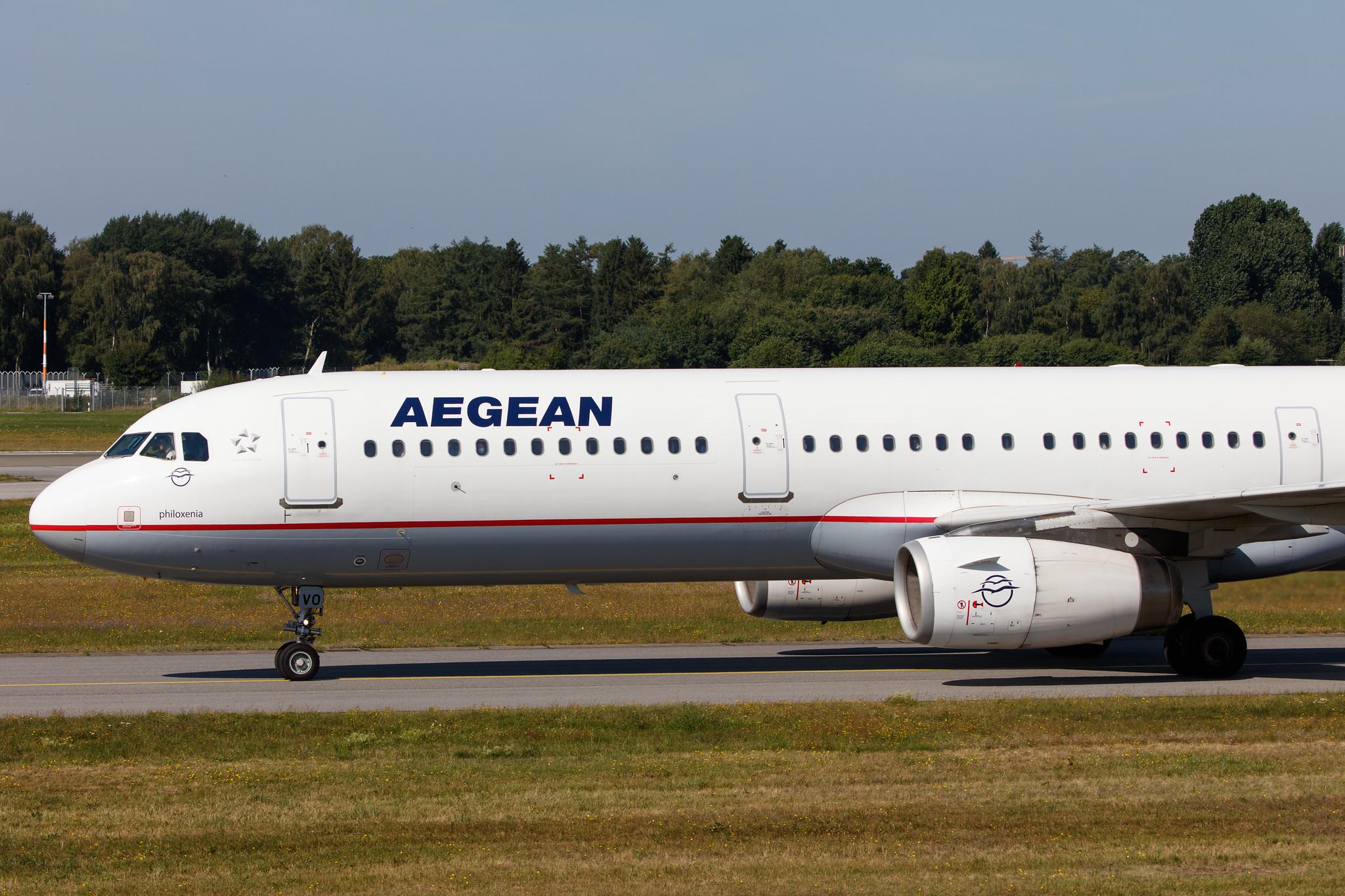 Hamburg Airport: Aegean Airlines (A3 / AEE) |  Airbus A321-231 A321 | SX-DVO | MSN 3462
