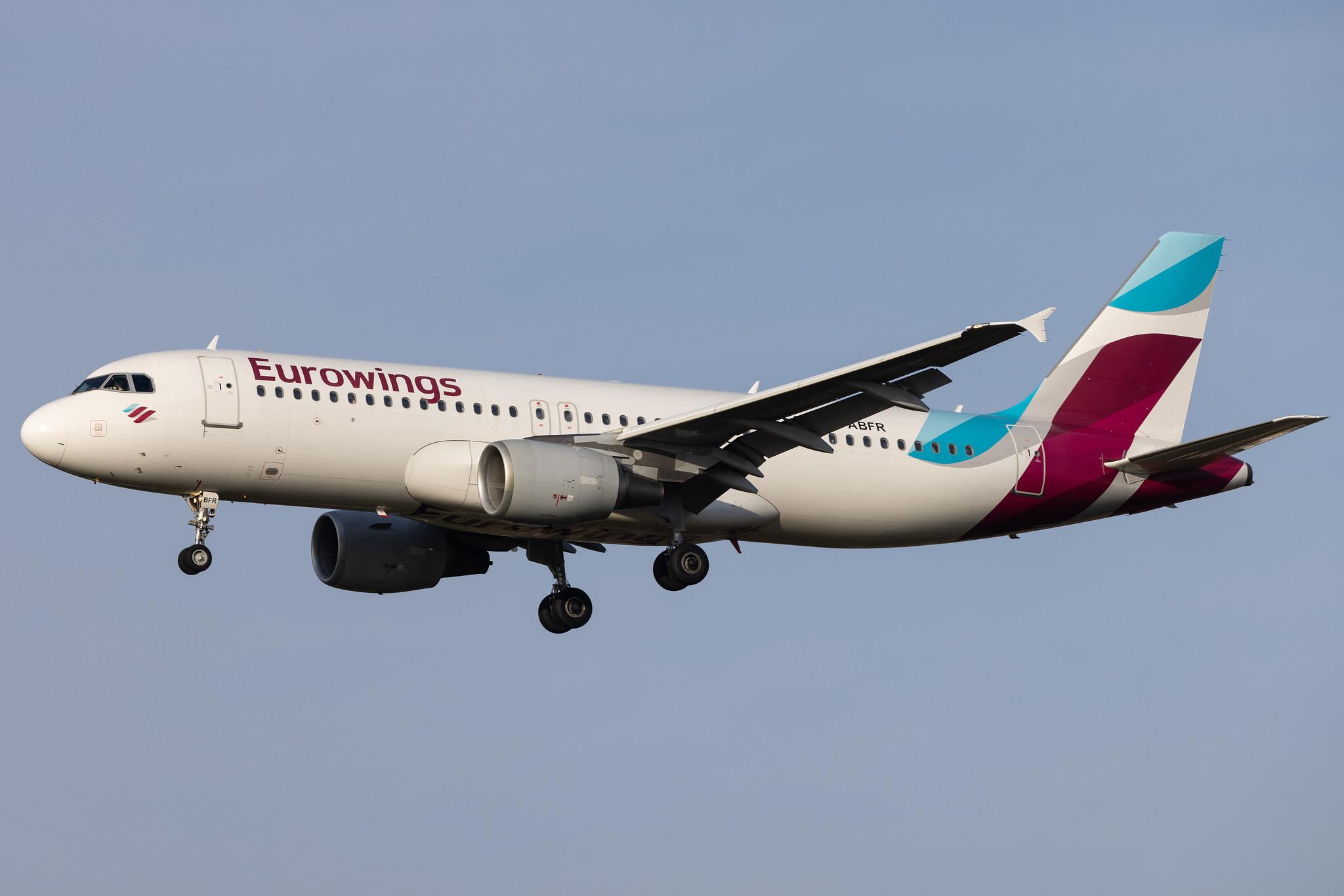 Hamburg Airport: Eurowings (EW / EWG) | Operator: Eurowings Europe |  Airbus A320-214 A320 | D-ABFR | MSN 4631