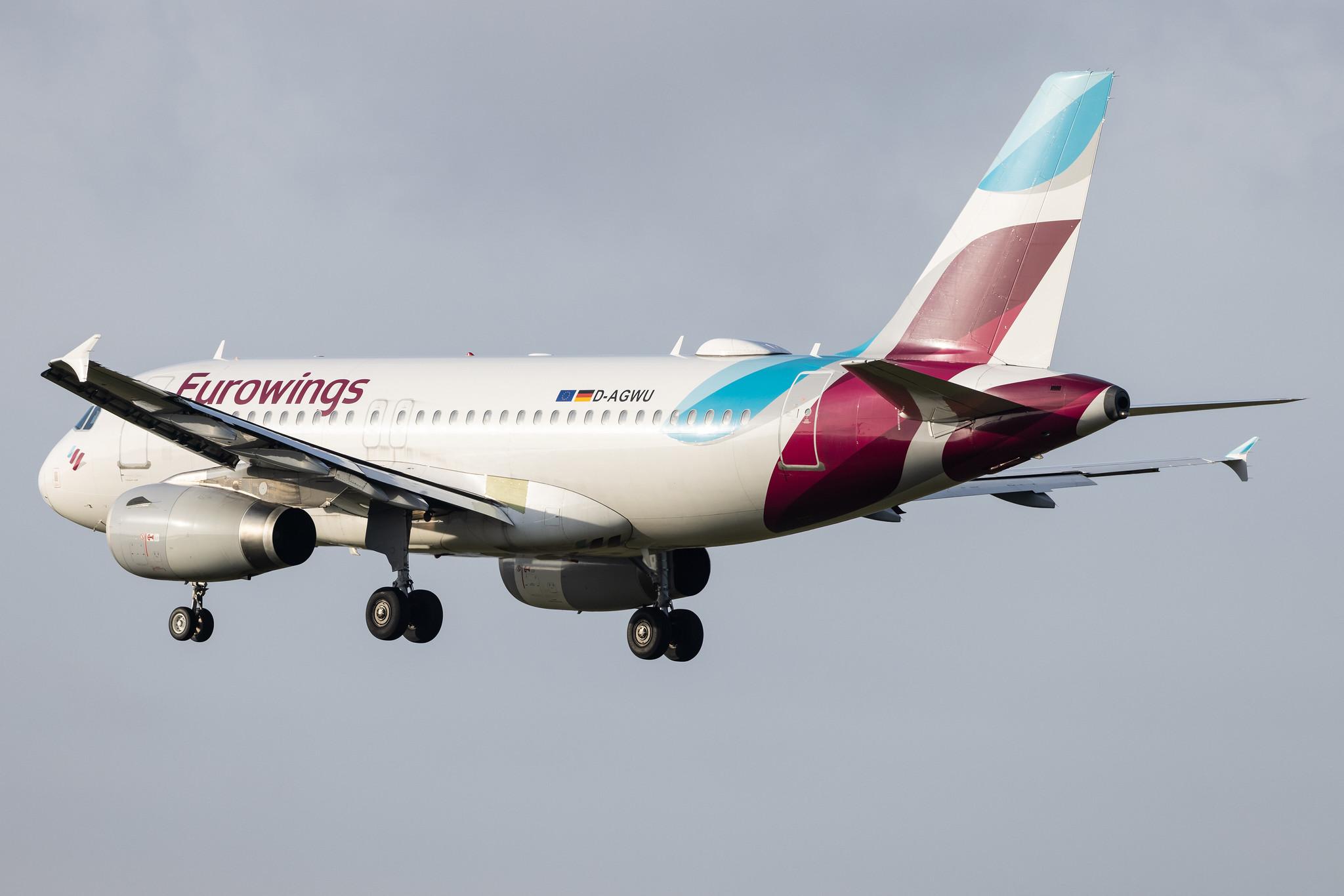 Hamburg Airport: Eurowings (EW / EWG) |  Airbus A319-132 A319 | D-AGWU | MSN 5457
