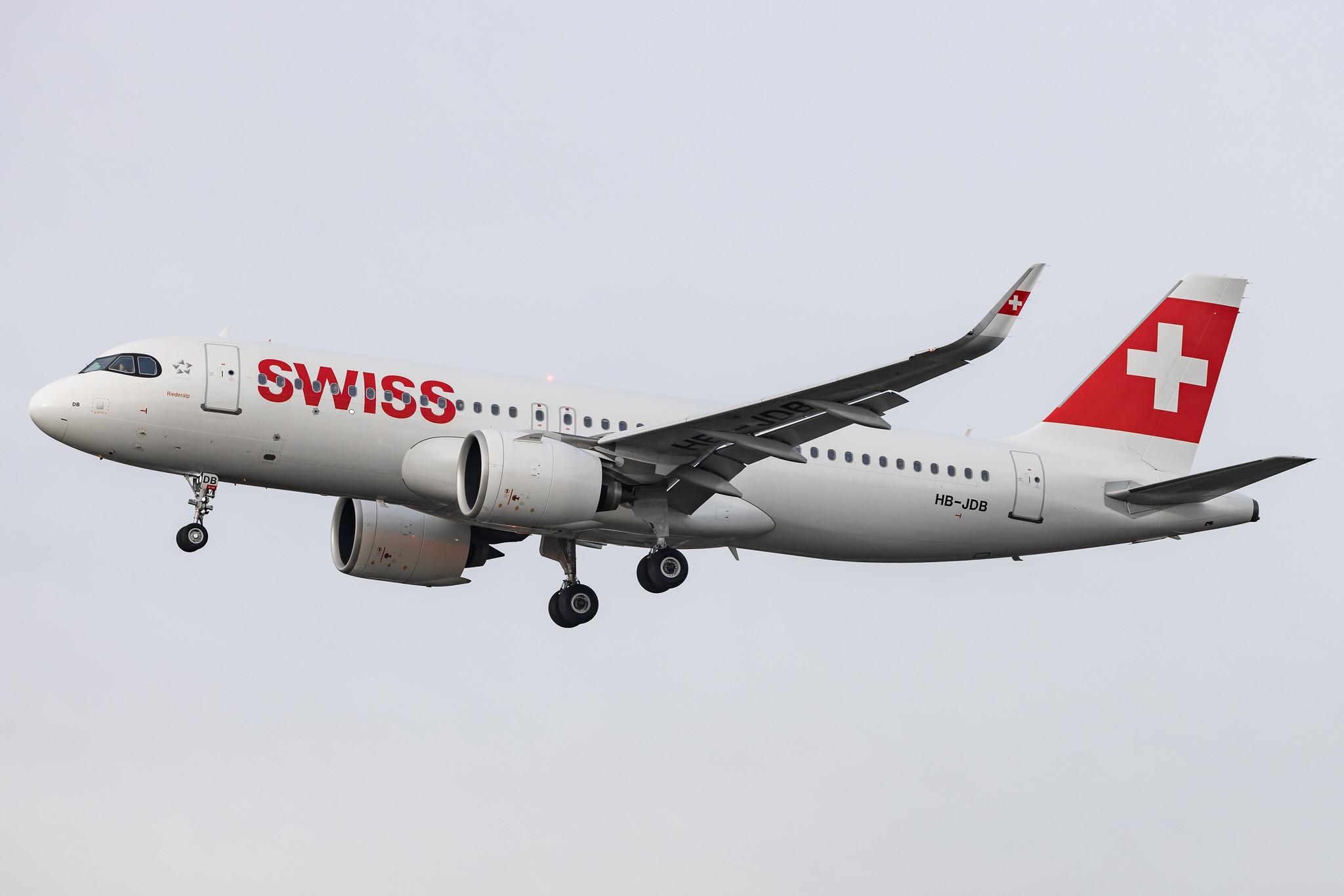 Hamburg Airport: Swiss (LX / SWR) |  Airbus A320-271N A20N | HB-JDB | MSN 9379