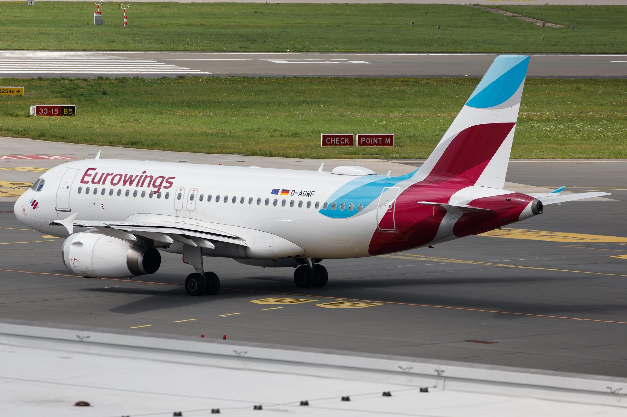Hamburg Airport: Eurowings (EW / EWG) |  Airbus A319-132 A319 | D-AGWF | MSN 3172