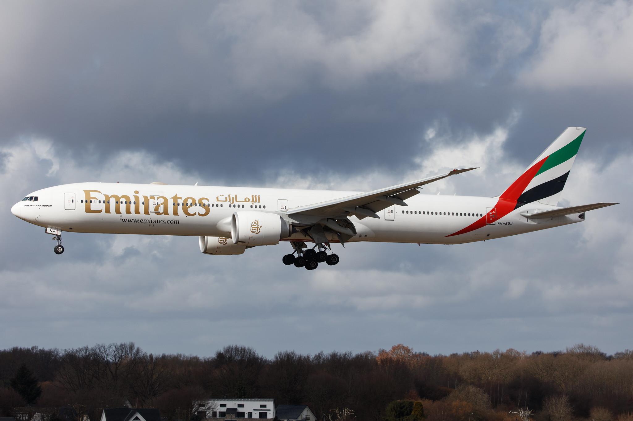 Hamburg Airport: Emirates (EK / UAE) |  Boeing 777-31H(ER) B77W | A6-EQJ | MSN 42355