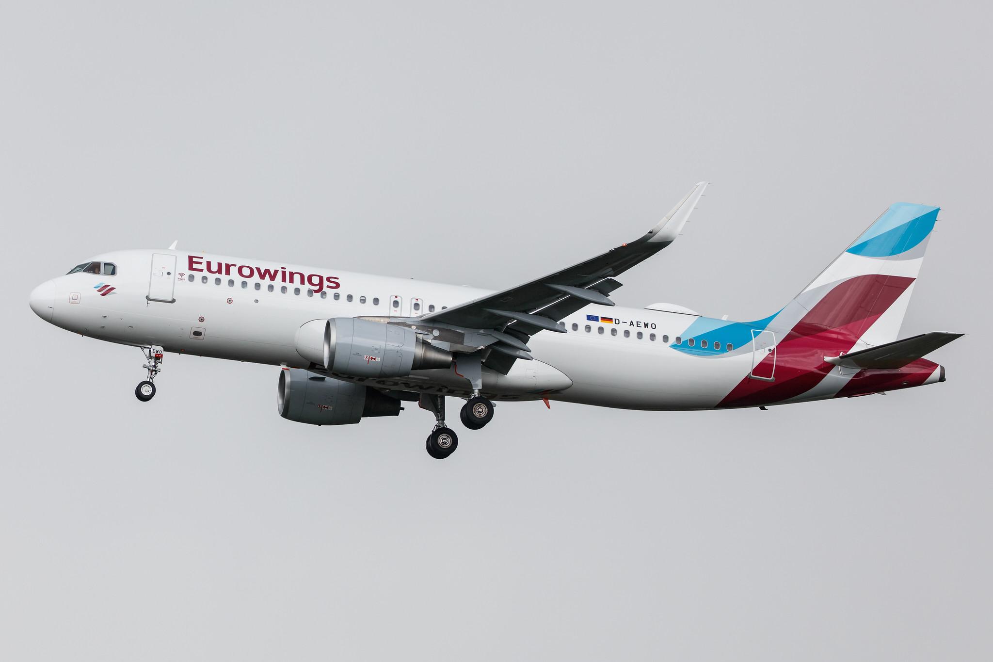 Hamburg Airport: Eurowings (EW / EWG) |  Airbus A320-214 A320 | D-AEWO | MSN 7394