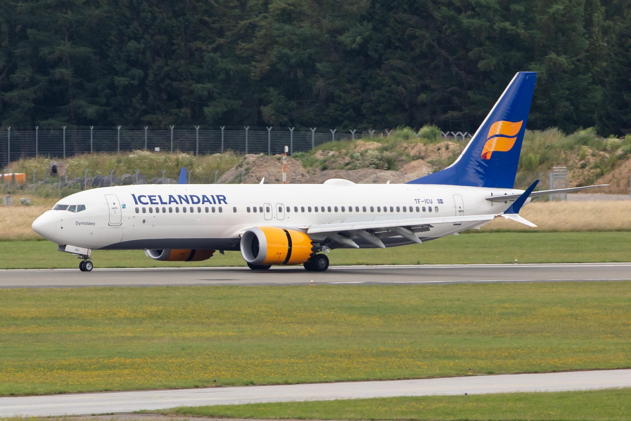 Hamburg Airport: Icelandair (FI / ICE) |  Boeing 737 MAX 8 B38M | TF-ICU | MSN 44355