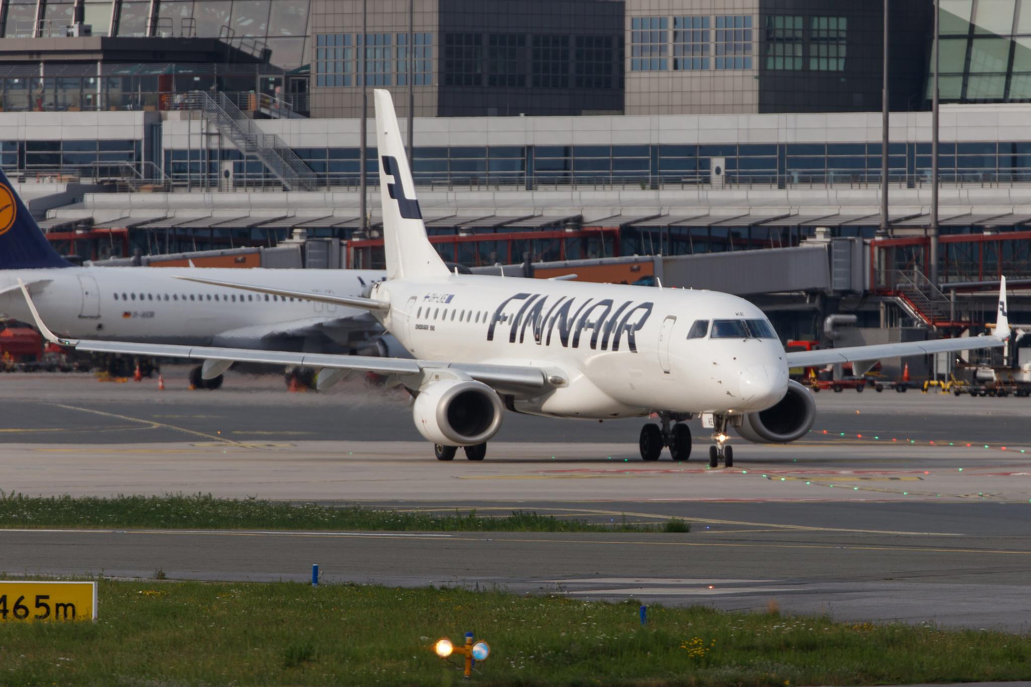Hamburg Airport: Finnair (AY / FIN) | Operator: NORRA |  Embraer E190LR E190 | OH-LKE | MSN 19000059