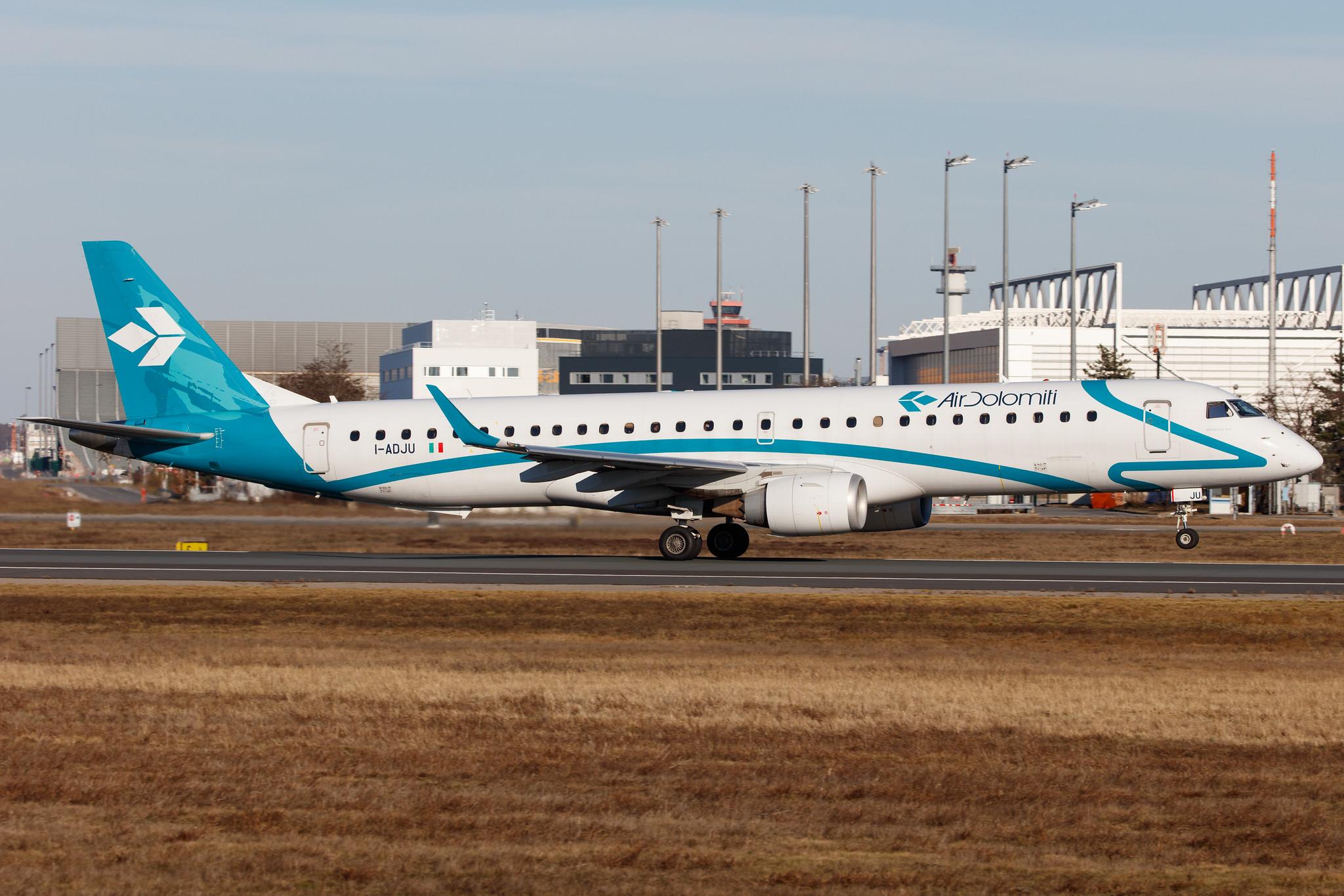 Frankfurt Airport: Air Dolomiti (EN / DLA) |  Embraer E195LR E195 | I-ADJU | MSN 19000290