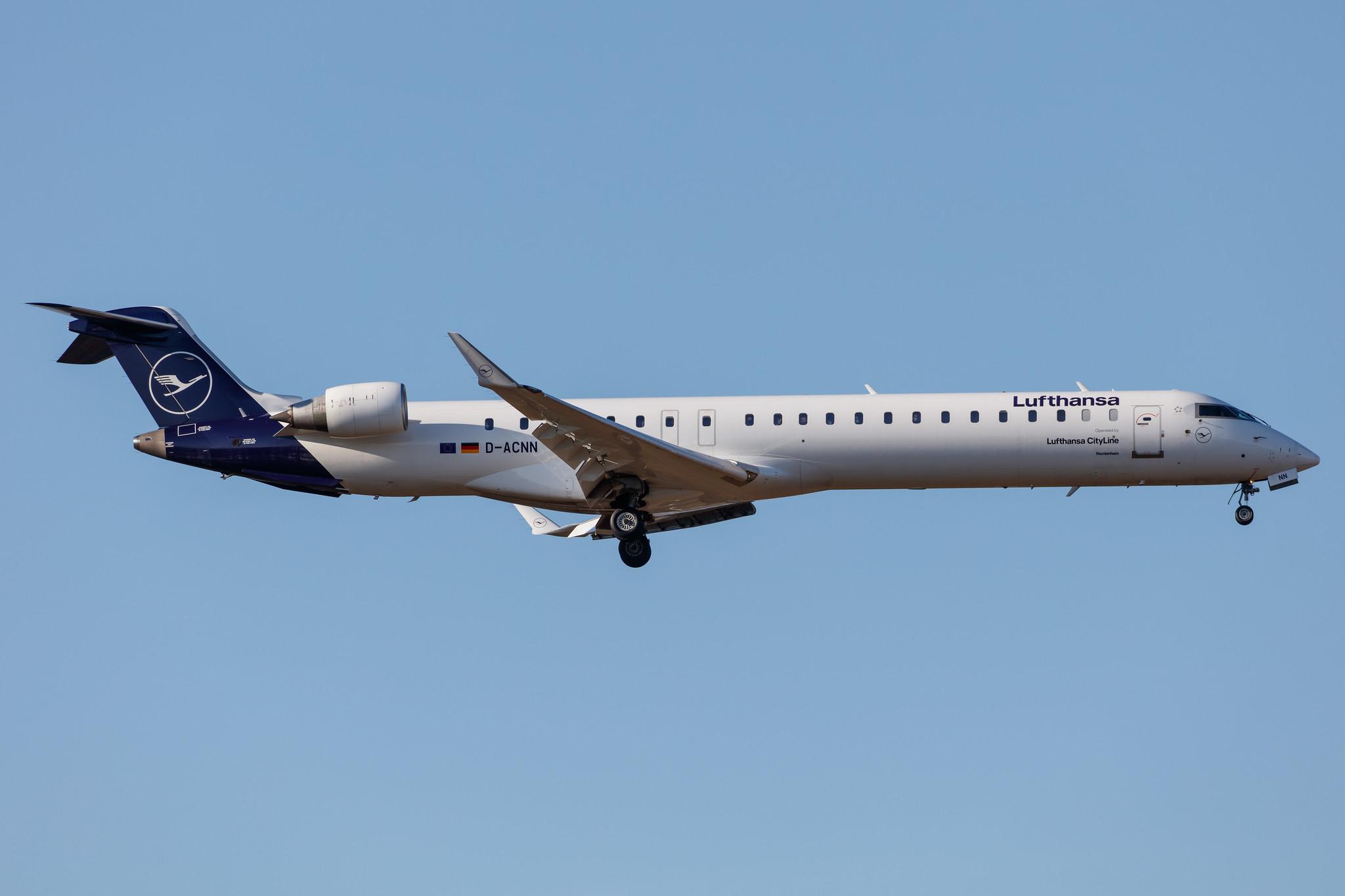 Frankfurt Airport: Lufthansa (LH / DLH) | Operator: Lufthansa CityLine |  Mitsubishi CRJ-900LR CRJ9 | D-ACNN | MSN 15254