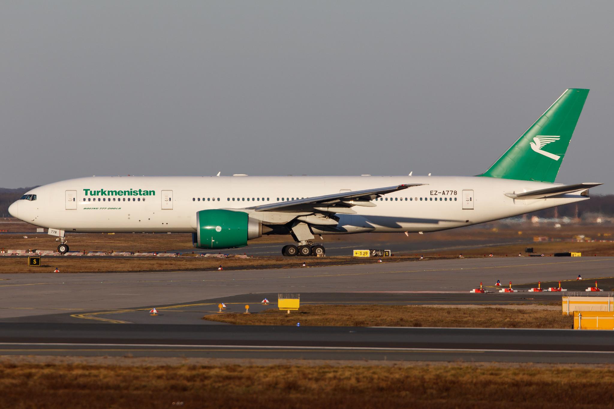 Frankfurt Airport: Turkmenistan Airlines (T5 / TUA) |  Boeing 777-22K(LR) B77L | EZ-A778 | MSN 42296