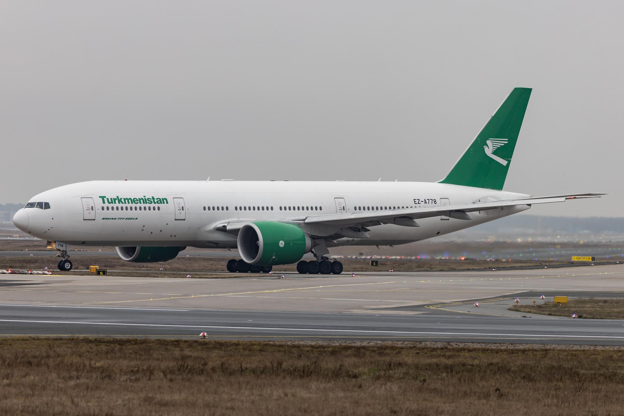 Frankfurt Airport: Turkmenistan Airlines (T5 / TUA) |  Boeing 777-22K(LR) B77L | EZ-A778 | MSN 42296
