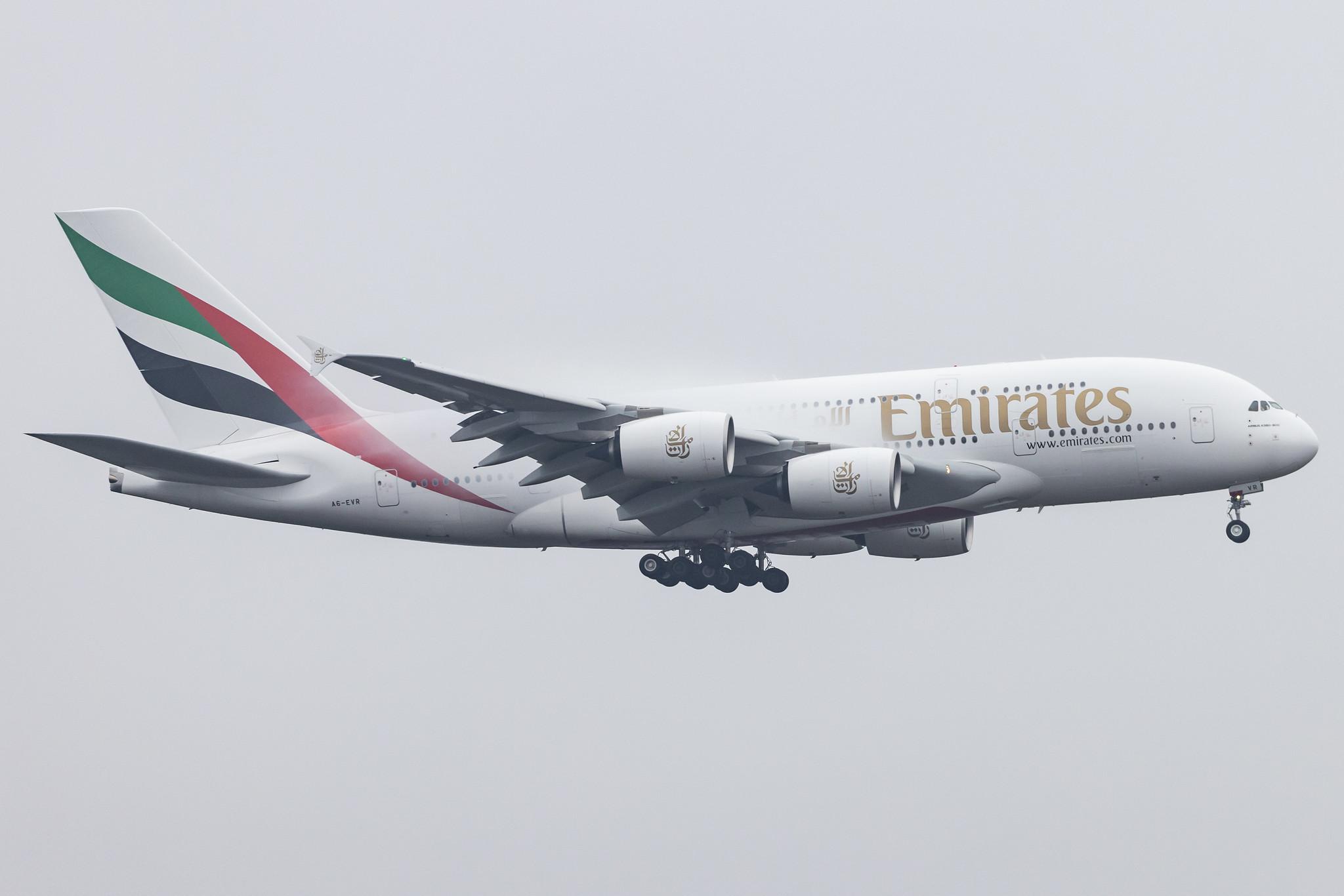 Frankfurt Airport: Emirates (EK / UAE) |  Airbus A380-842 A388 | A6-EVR | MSN 271