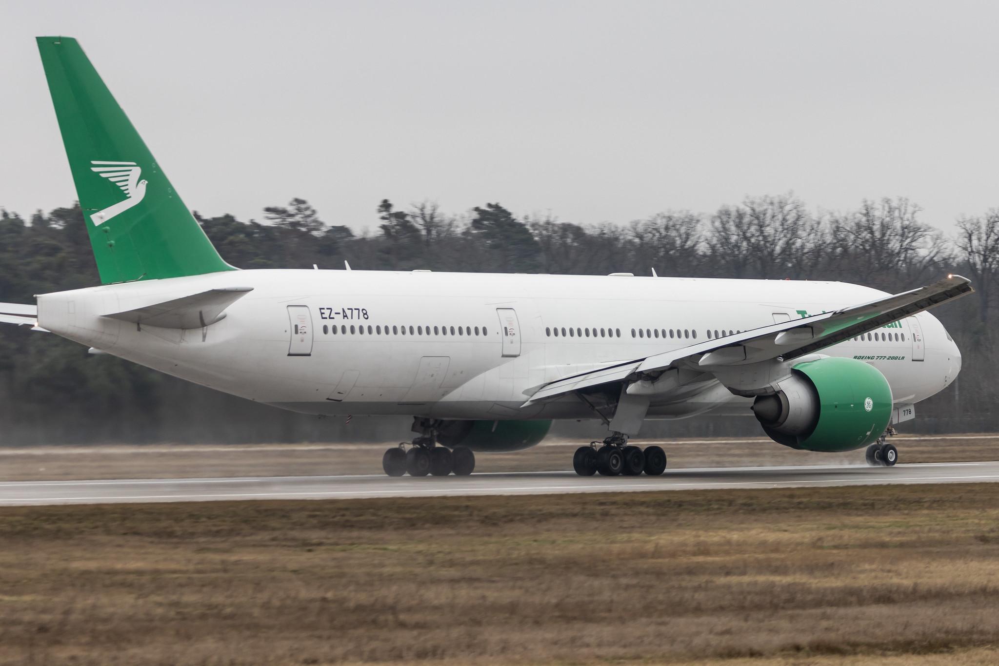 Frankfurt Airport: Turkmenistan Airlines (T5 / TUA) |  Boeing 777-22K(LR) B77L | EZ-A778 | MSN 42296