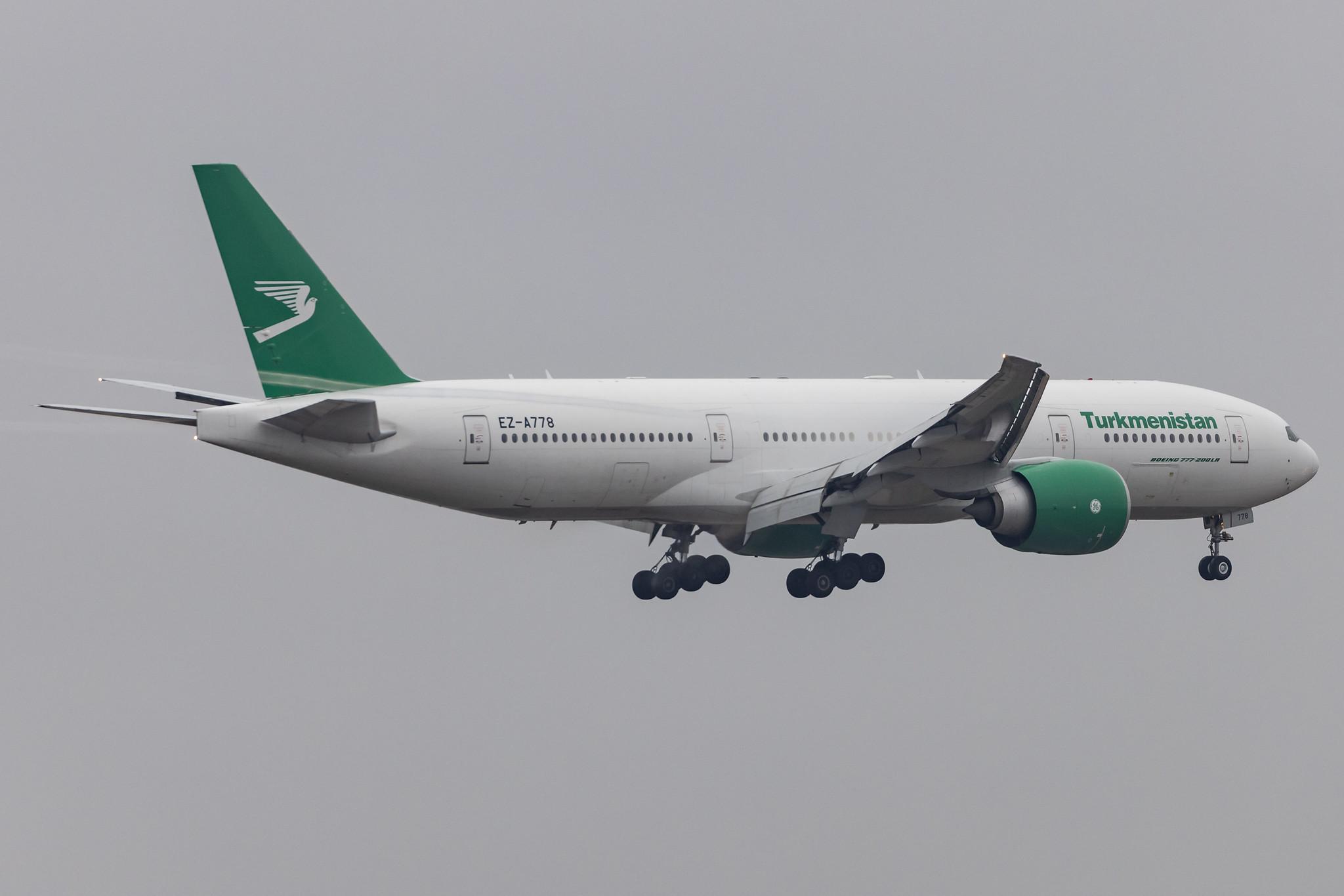 Frankfurt Airport: Turkmenistan Airlines (T5 / TUA) |  Boeing 777-22K(LR) B77L | EZ-A778 | MSN 42296