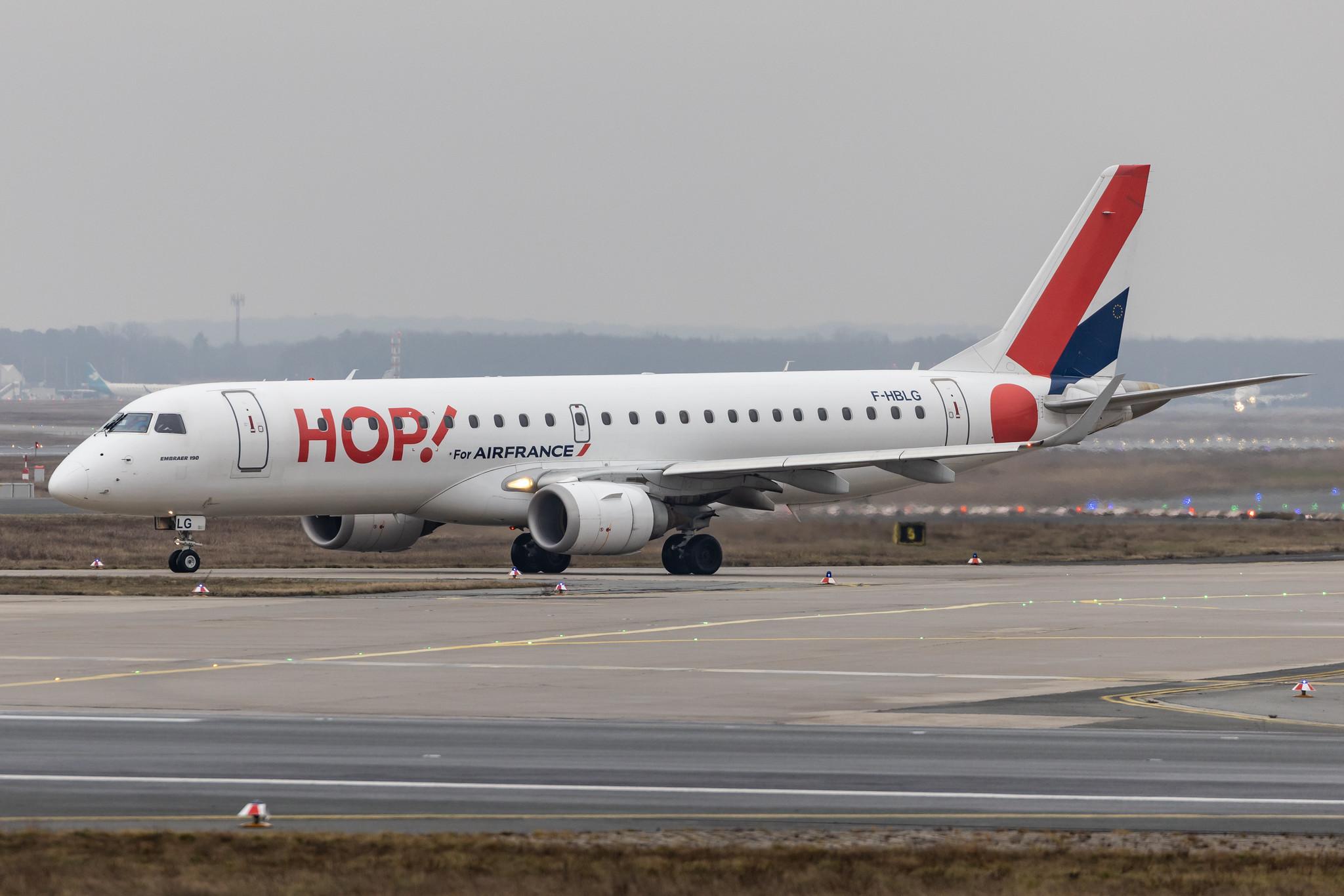 Frankfurt Airport: Air France (AF / AFR) | Operator: Air France Hop |  Embraer E190STD E190 | F-HBLG | MSN 19000254