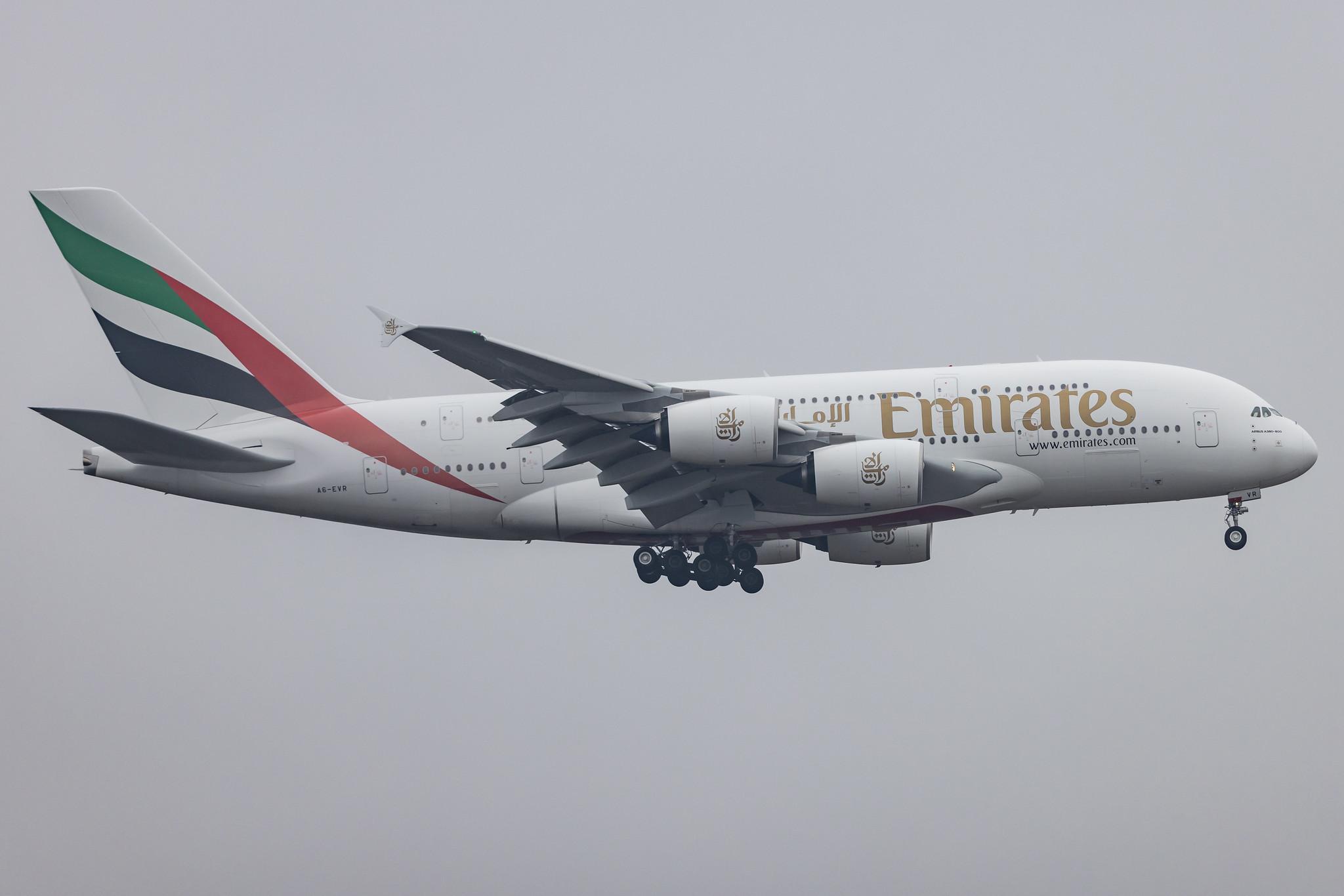 Frankfurt Airport: Emirates (EK / UAE) |  Airbus A380-842 A388 | A6-EVR | MSN 271