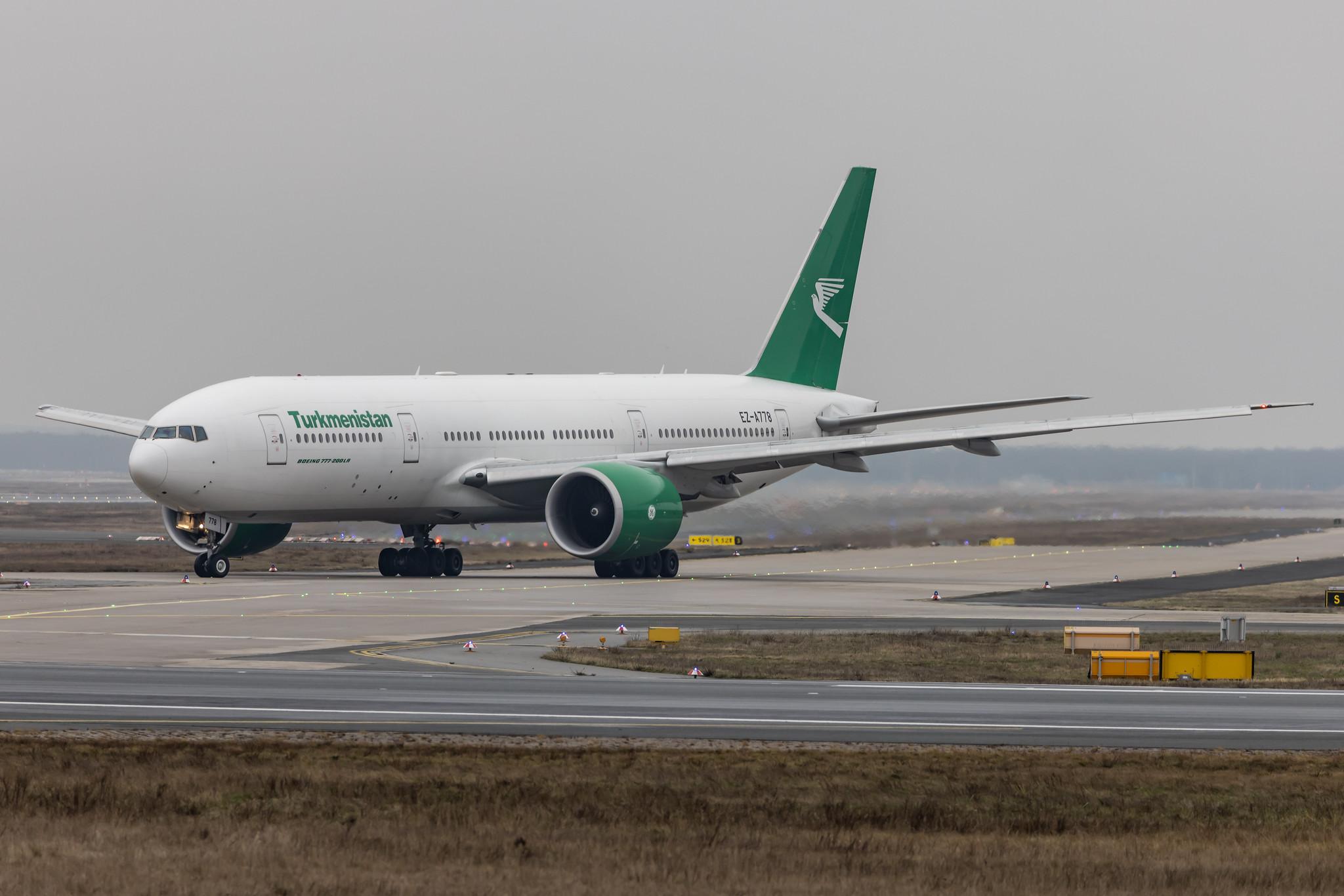 Frankfurt Airport: Turkmenistan Airlines (T5 / TUA) |  Boeing 777-22K(LR) B77L | EZ-A778 | MSN 42296