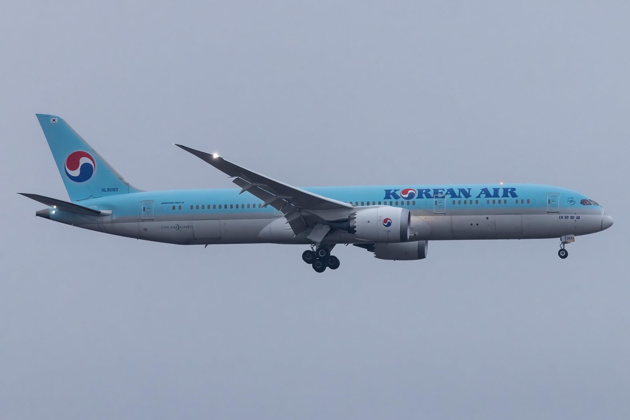 Frankfurt Airport: Korean Air (KE / KAL) |  Boeing 787-9 Dreamliner B789 | HL8083 | MSN 34812
