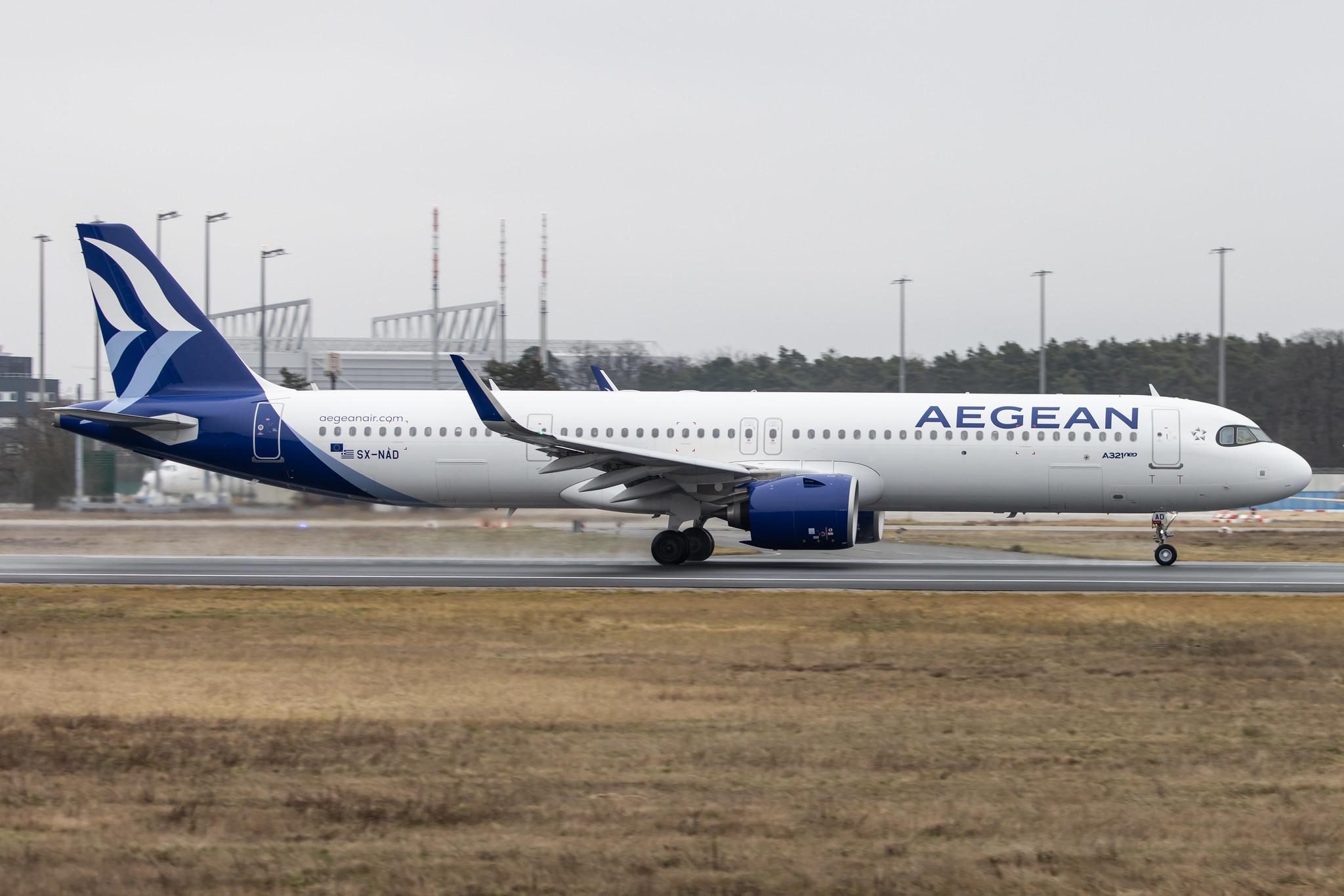 Frankfurt Airport: Aegean Airlines (A3 / AEE) |  Airbus A321-271NX A21N | SX-NAD | MSN 10305