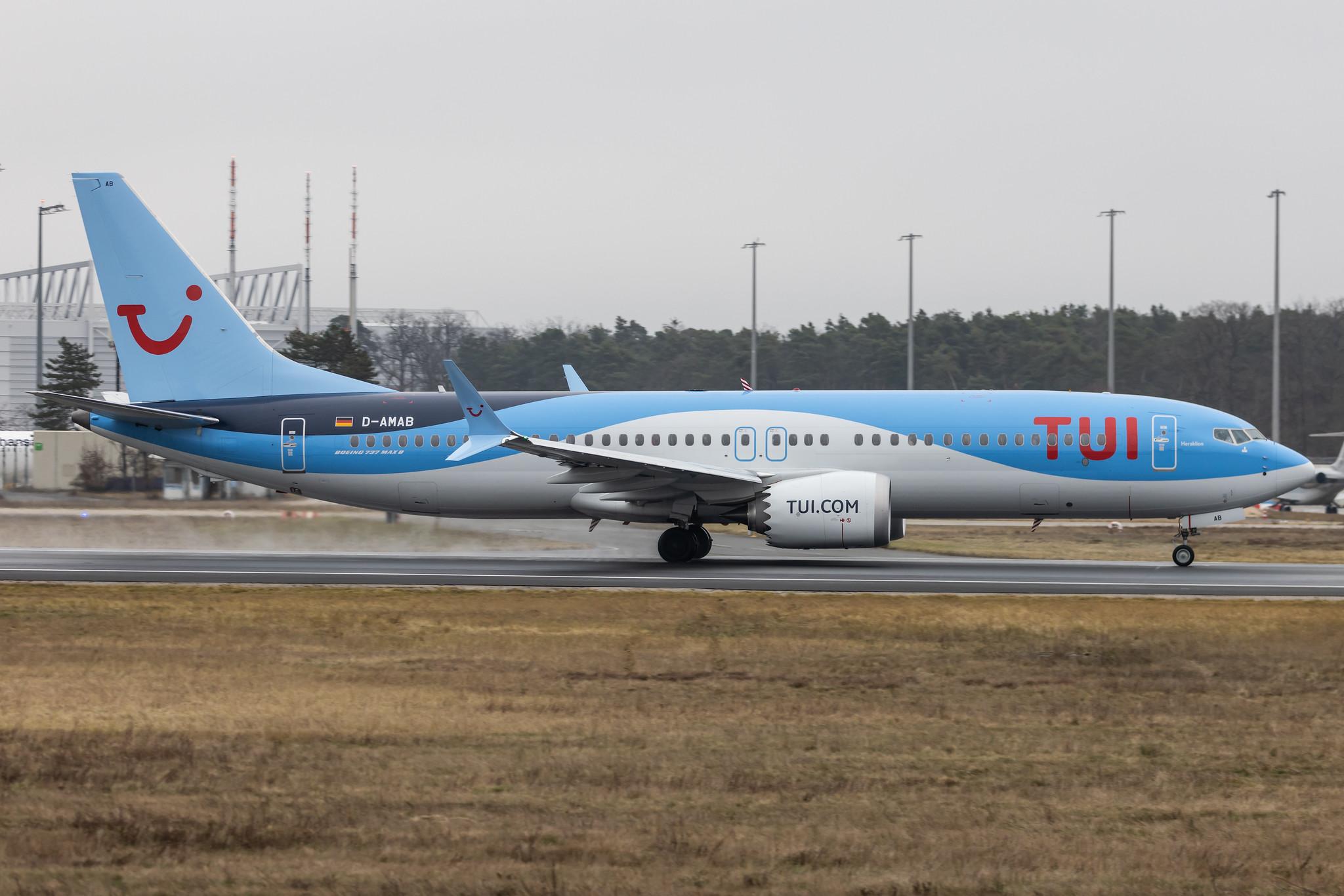 Frankfurt Airport: TUI (X3 / TUI) | Operator: TUI fly |  Boeing 737 MAX 8 B38M | D-AMAB | MSN 44603