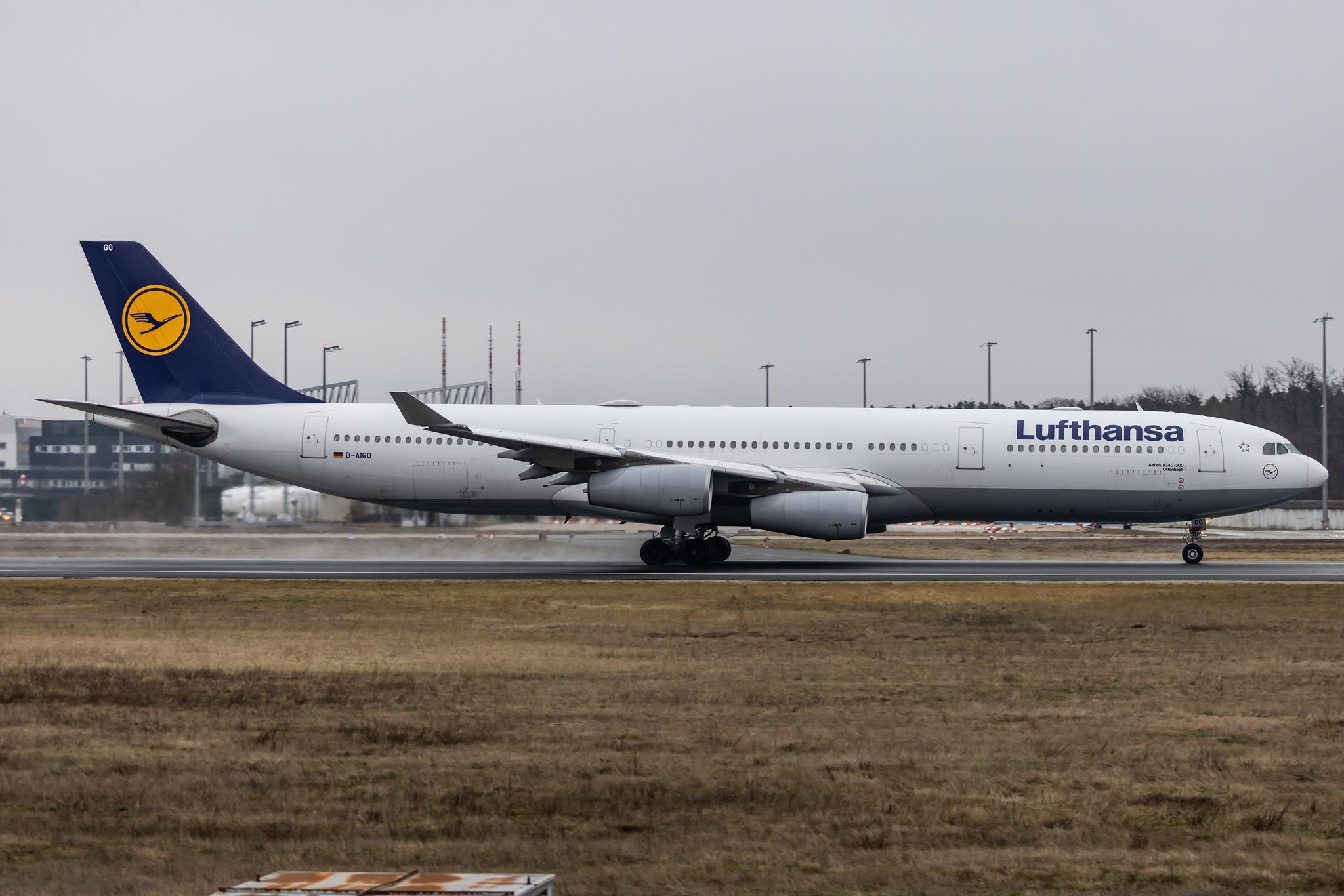 Frankfurt Airport: Lufthansa (LH / DLH) |  Airbus A340-313 A343 | D-AIGO | MSN 0233