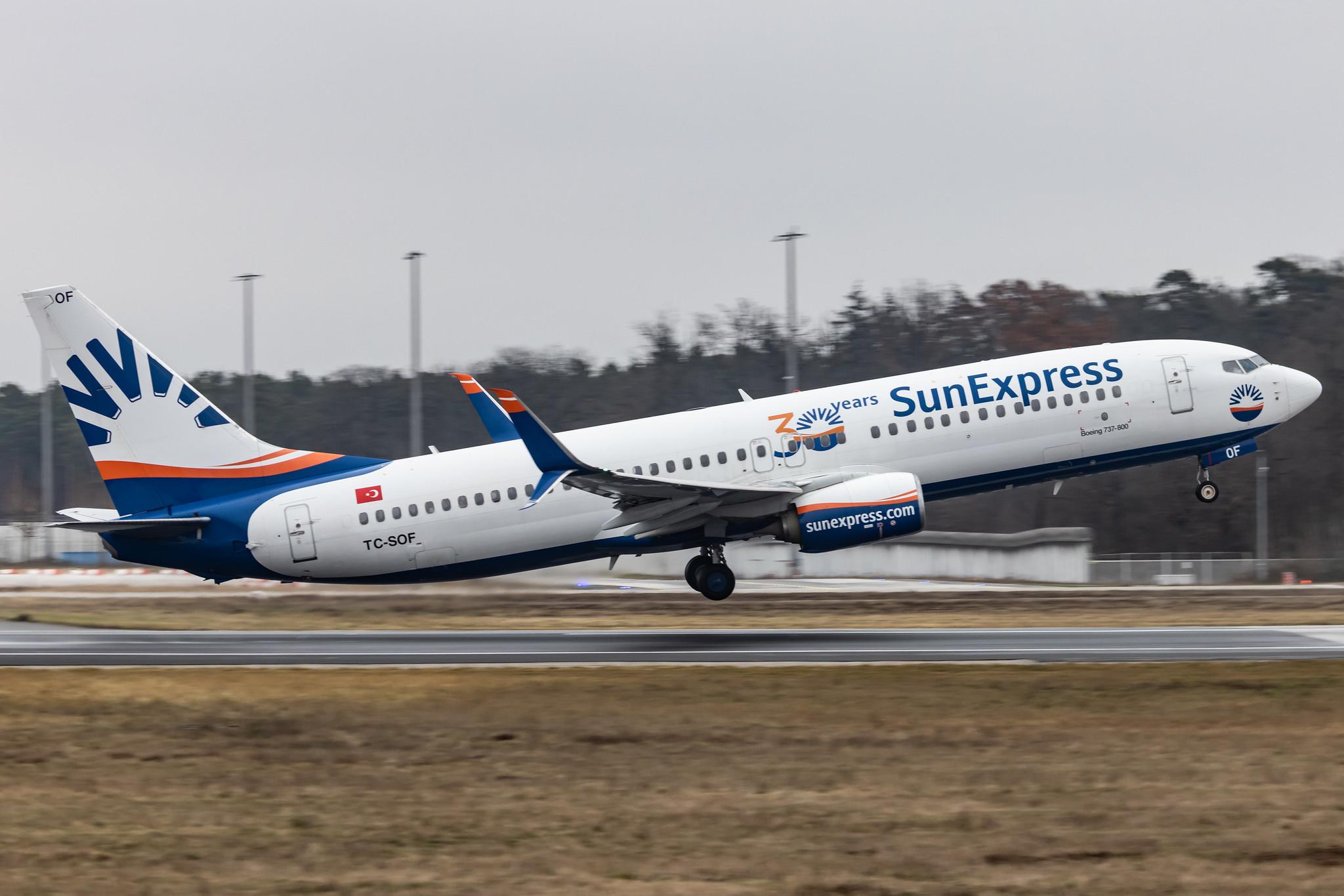 Frankfurt Airport: SunExpress (XQ / SXS) |  Boeing 737-8HC B738 | TC-SOF | MSN 61191